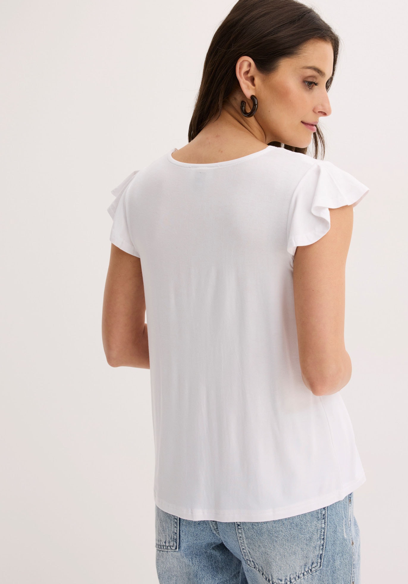 bonprix T-Shirt »Shirt aus Viskose-Mix« bequeme Passform, Kurzarm-Design, für vielseitige Anlässe