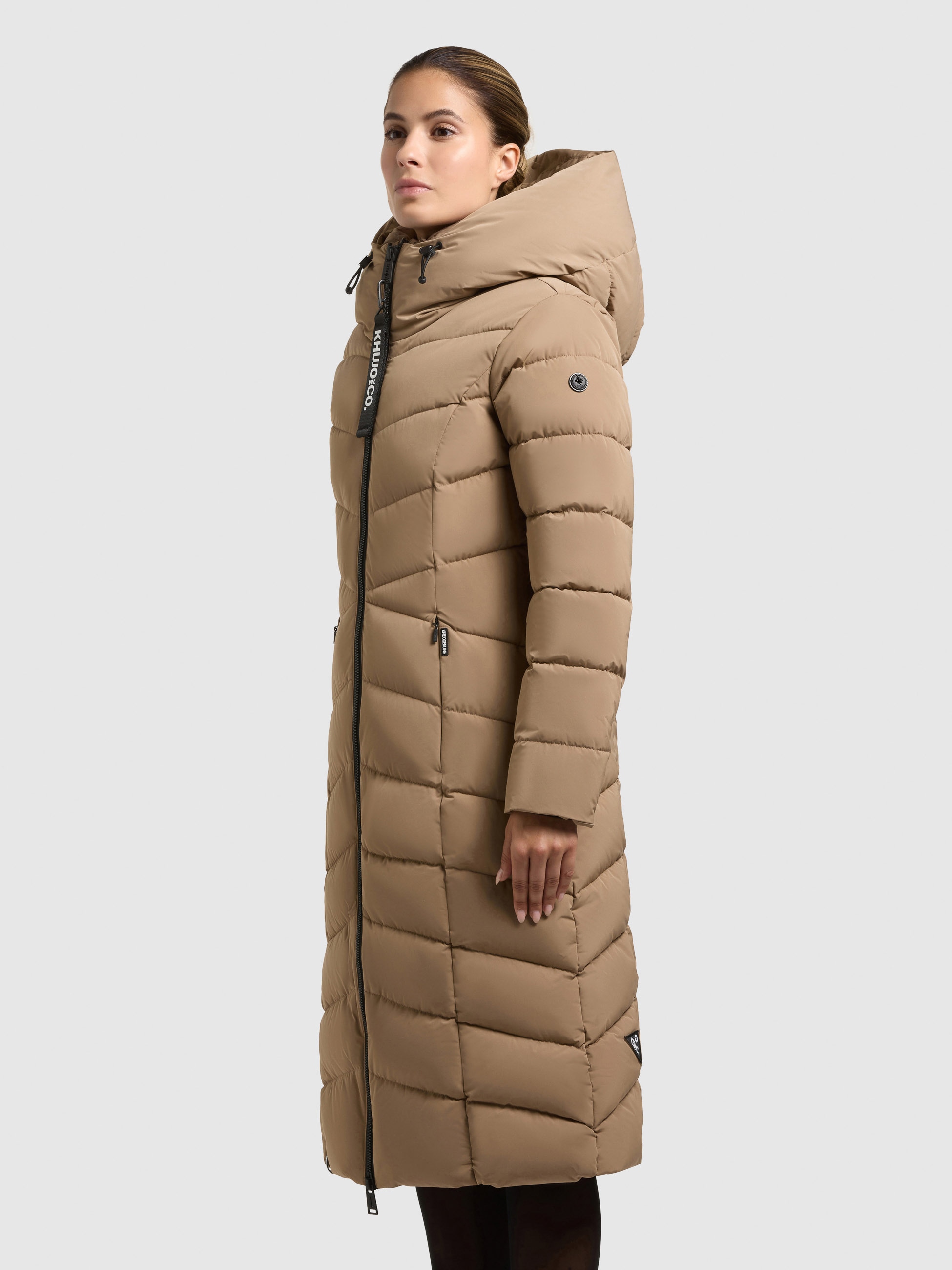 khujo Steppmantel »FISKA« Kapuze mit elastischem Kordelzug