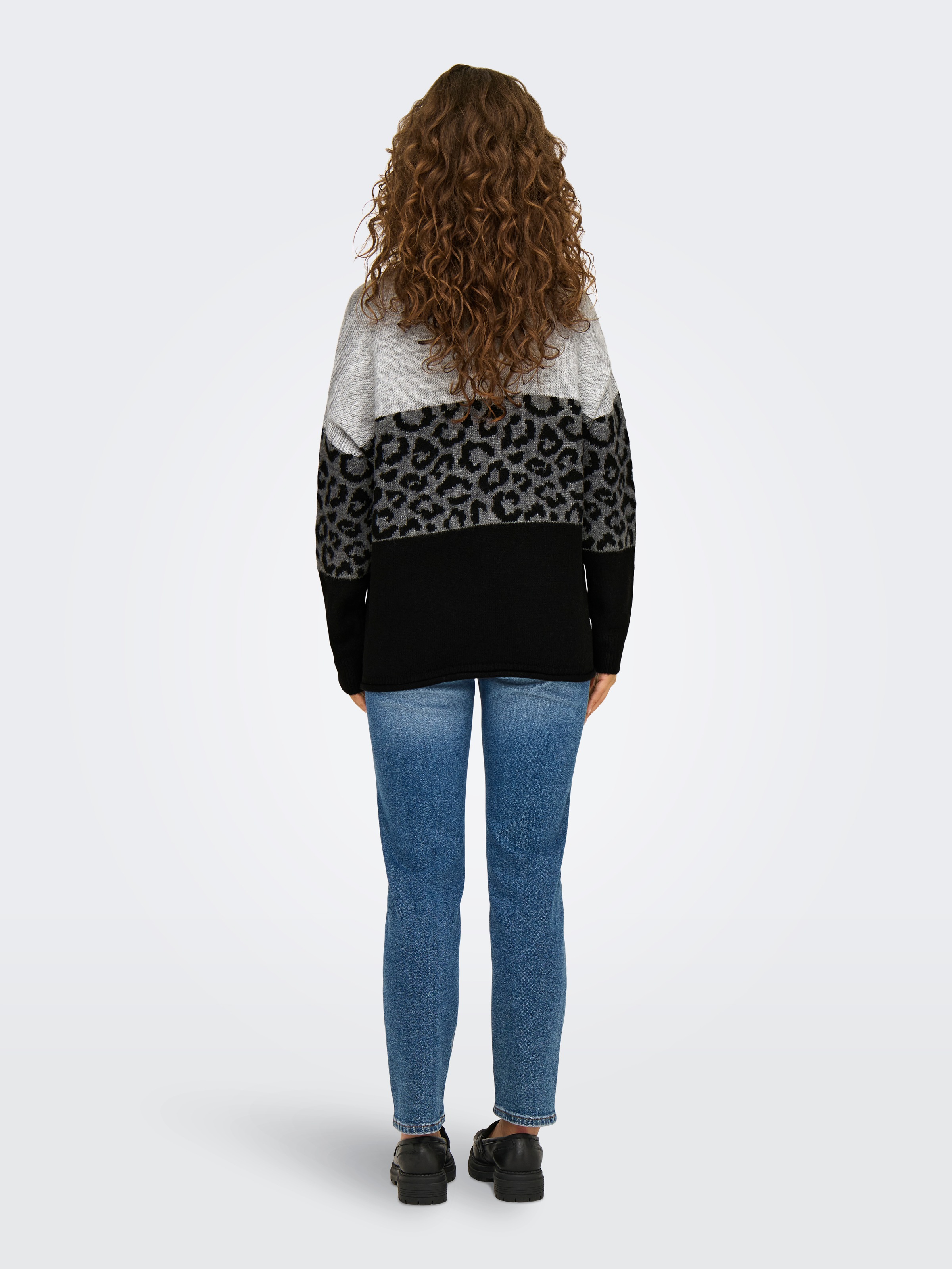 ONLY Rundhalspullover »ONLJADE ANIMAL LS O-NECK NOOS KNT«