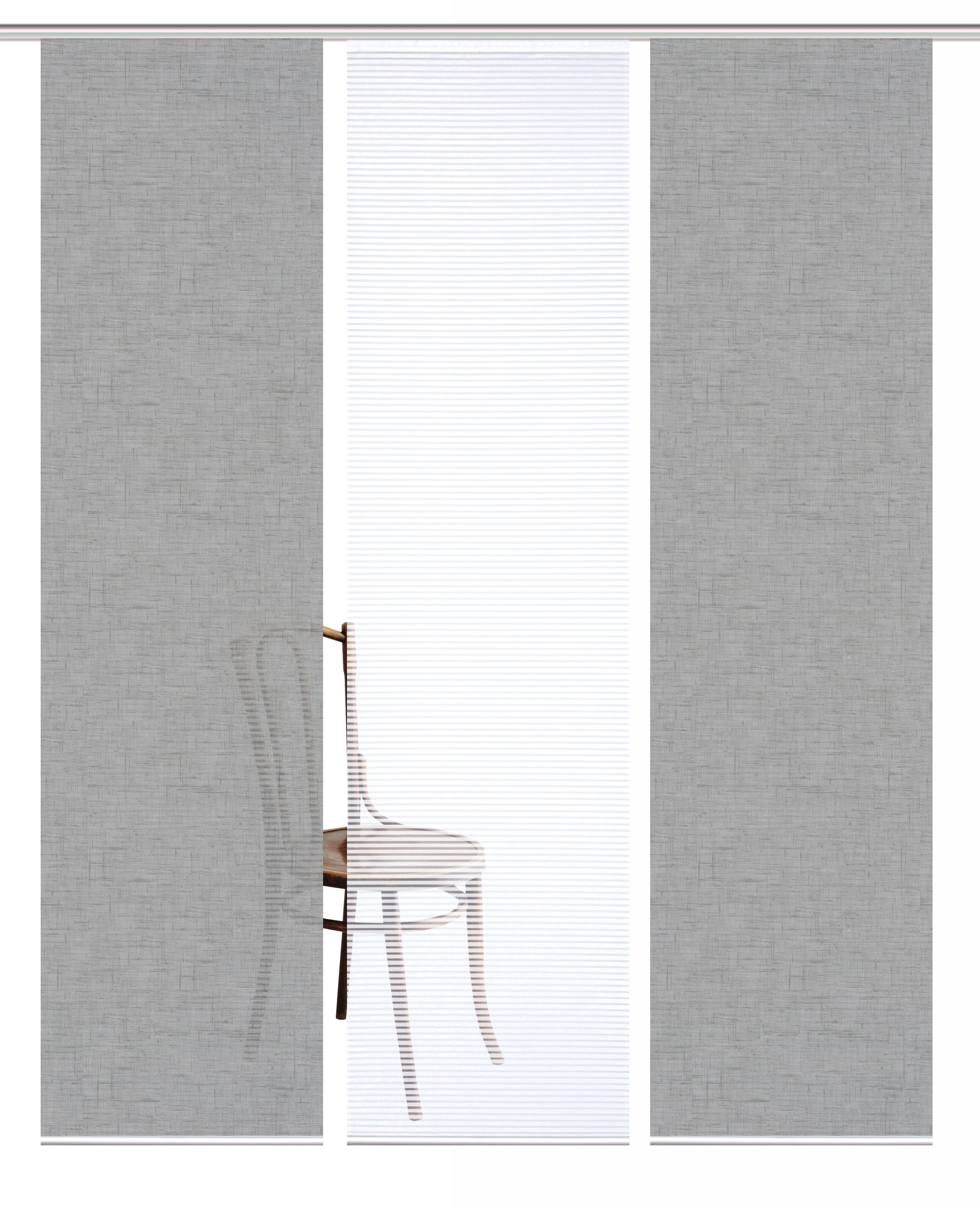 HOME in green Schiebegardine »ESTRA« Paneelwagen 3 Stk. tlg. SET DIGITALDRUCK,BAMBUSOPTIK RECYCELT