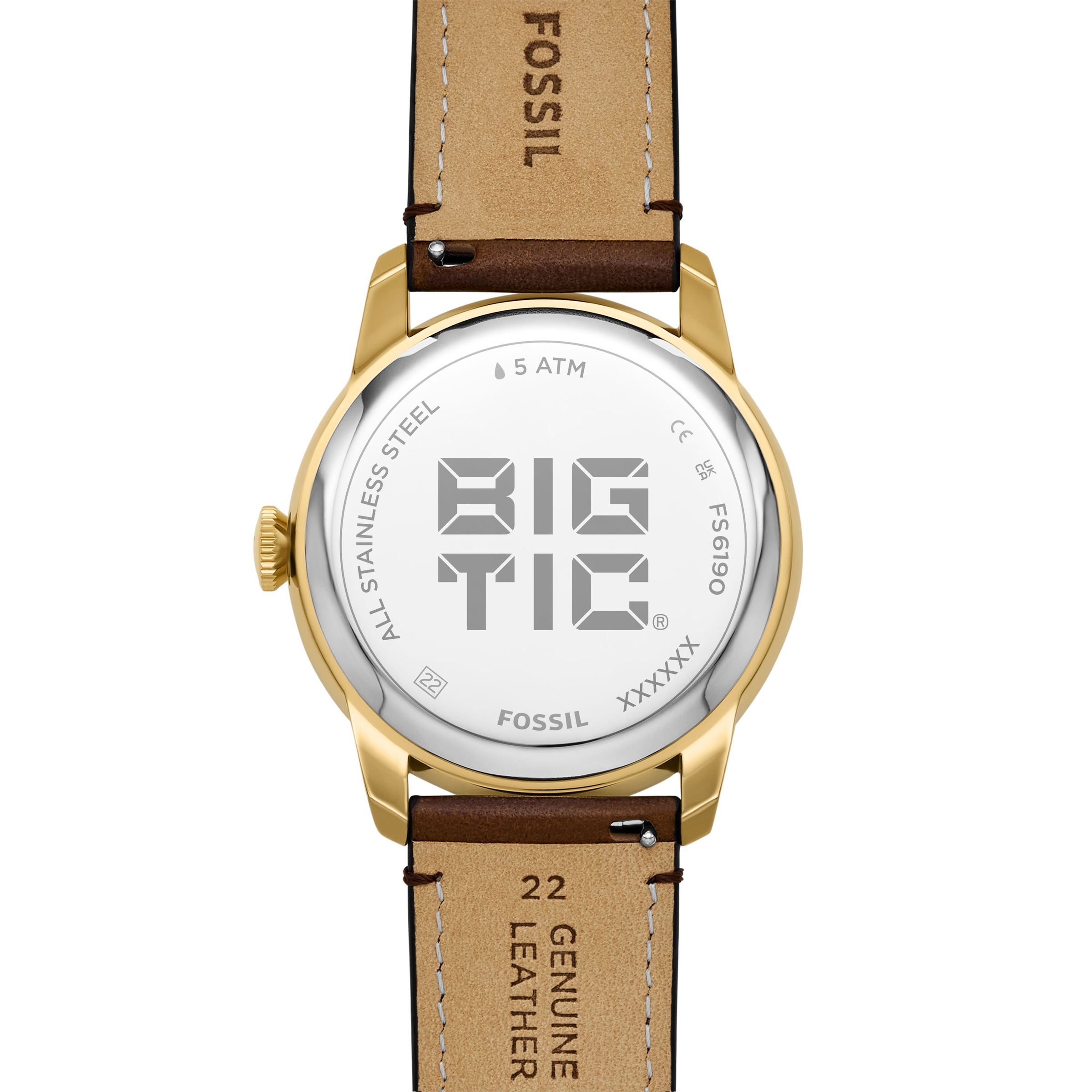 Fossil Quarzuhr »Townsman« Armbanduhr, Lederarmband, digital, analog