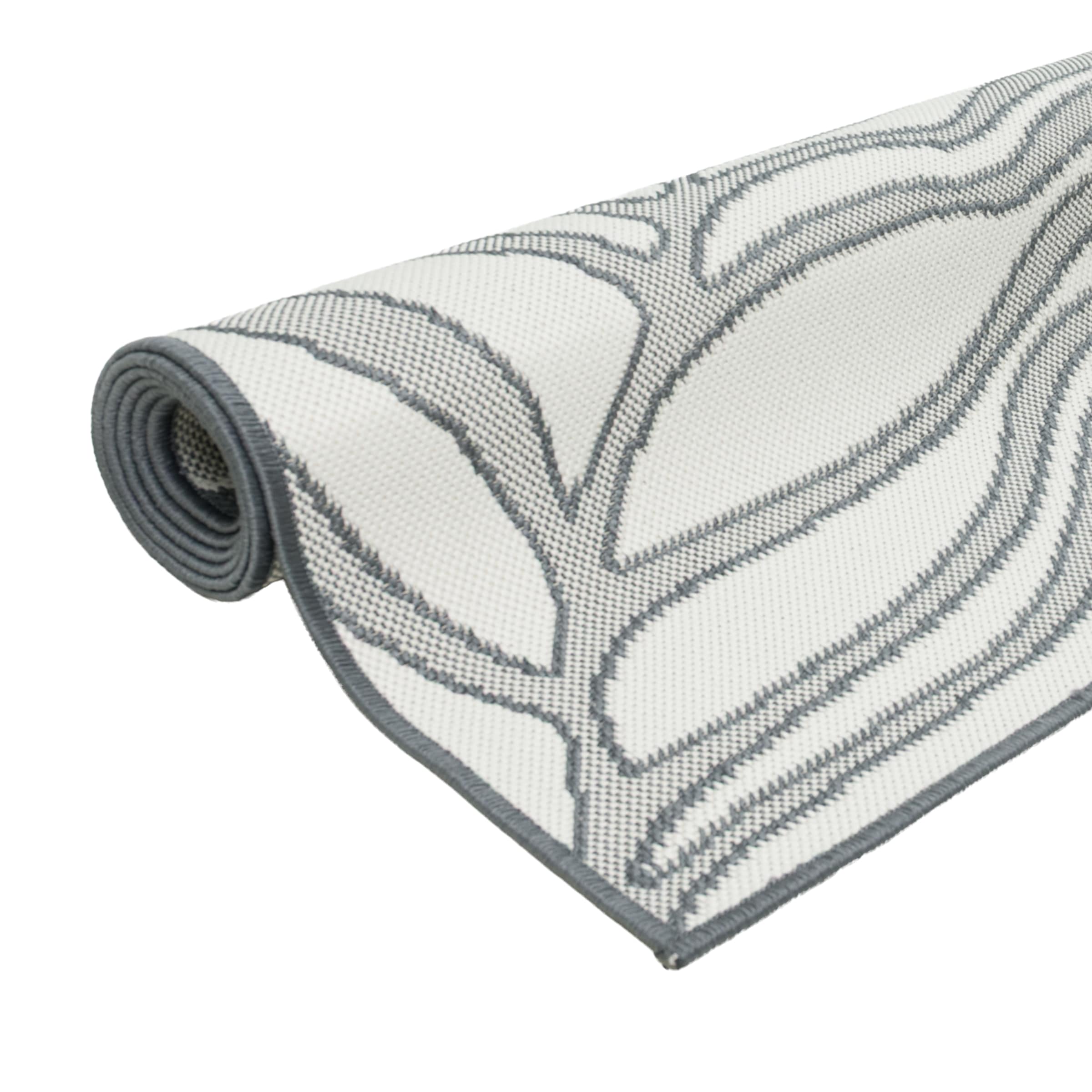 s.Oliver Teppich »Skadom, Wende-Teppich im Blatt Design, auch für Balkon und Terrasse« rechteckig 5 mm Höhe für In- und Outdoor geeignet, wetterfest & UV-beständig,