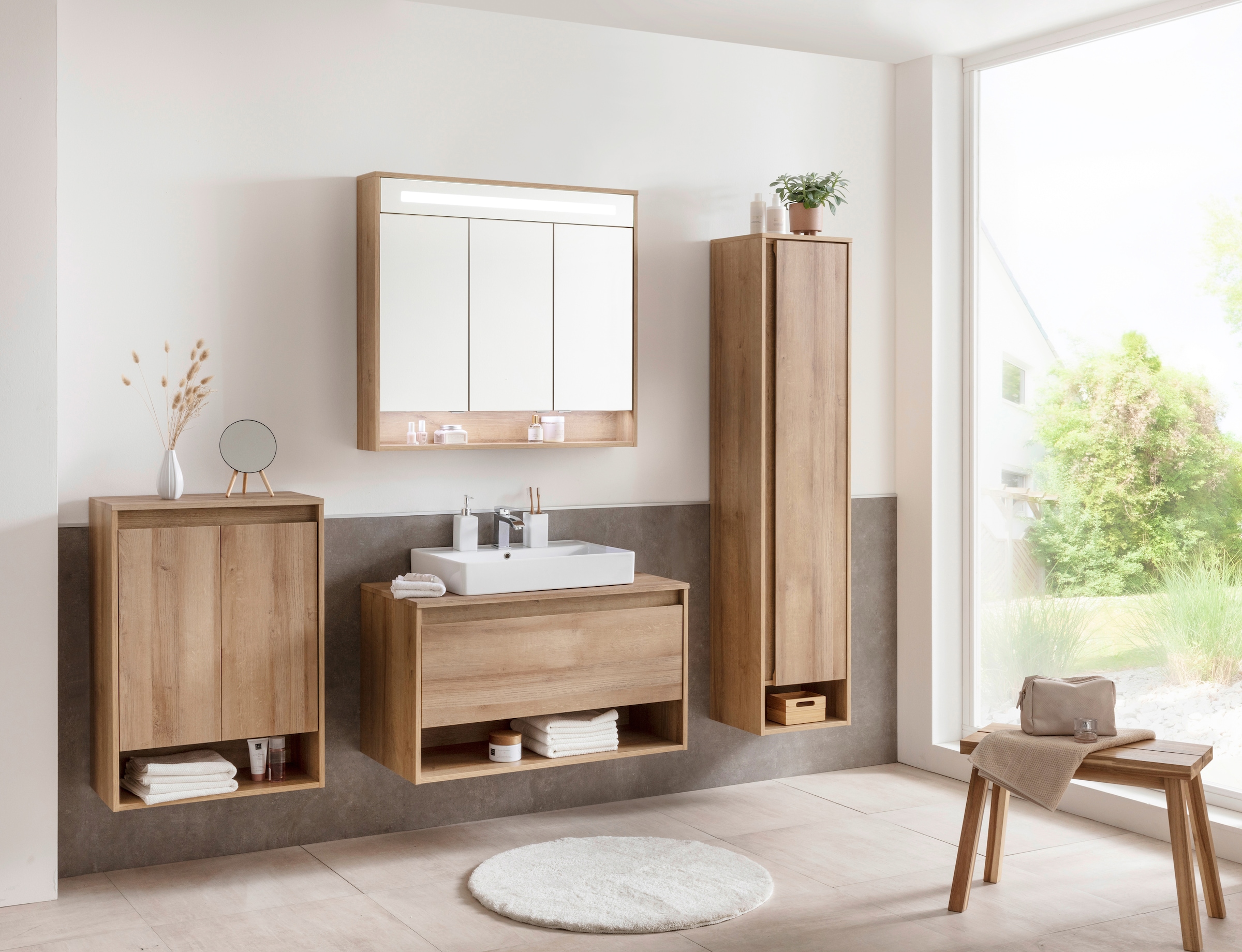 FACKELMANN Hochschrank »Natura«, Badmöbel