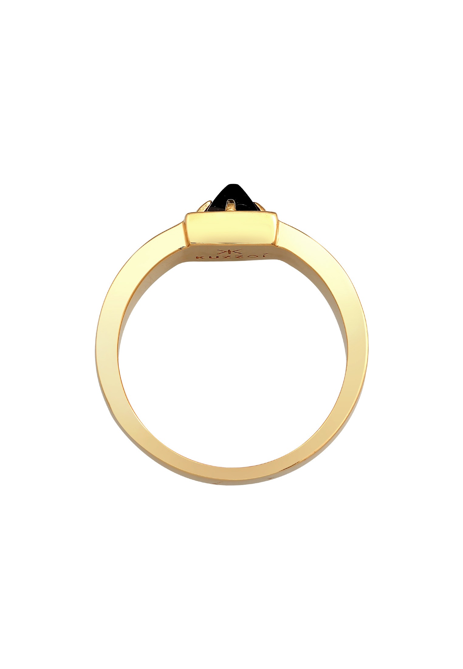 Kuzzoi Siegelring »Ring Herren Bandring Onyx Pyramide 925 Silber«