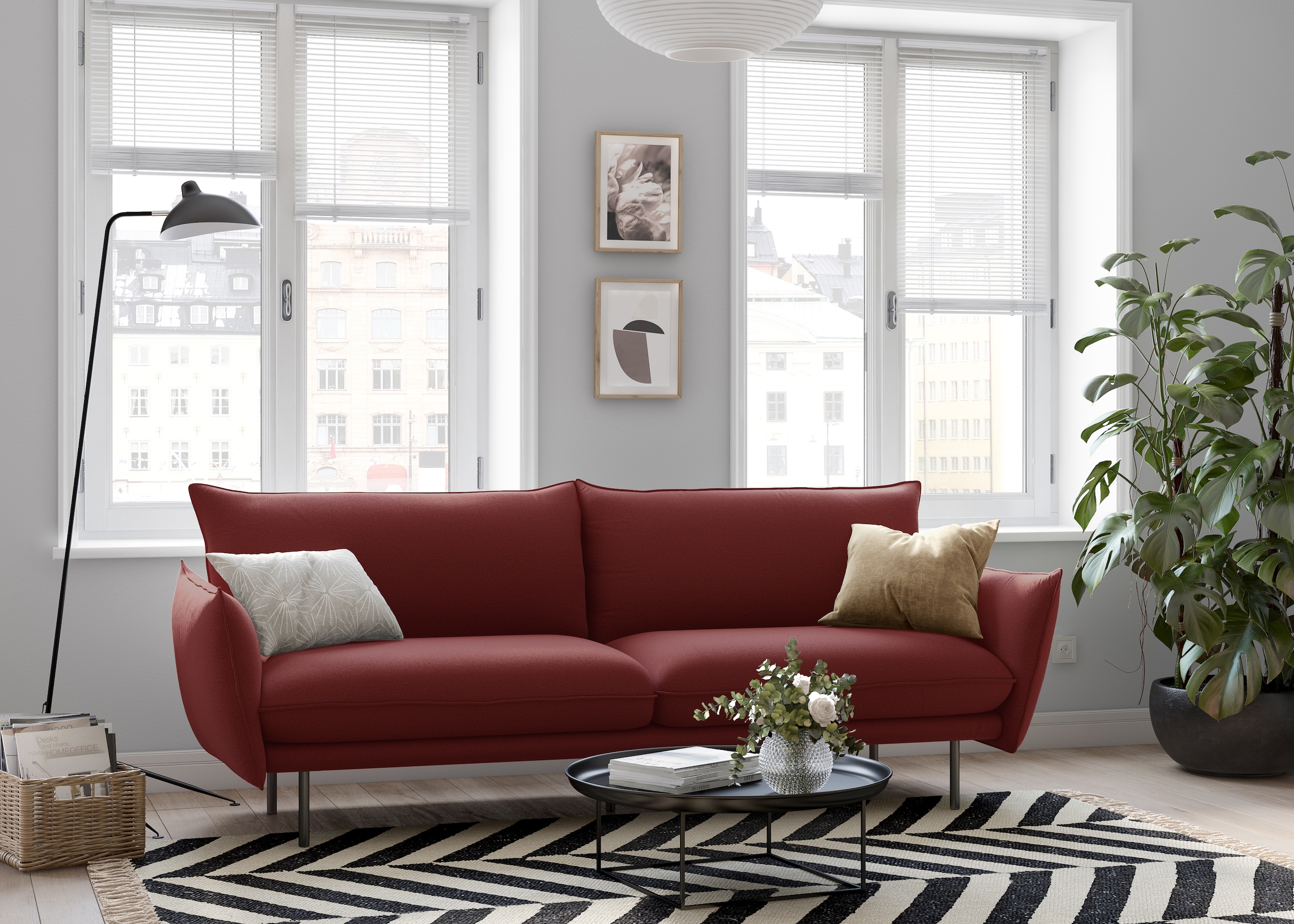 andas 3-Sitzer »Stine«, Besonderes Design durch Kissenoptik und Keder, by Morten Georgsen kaufen