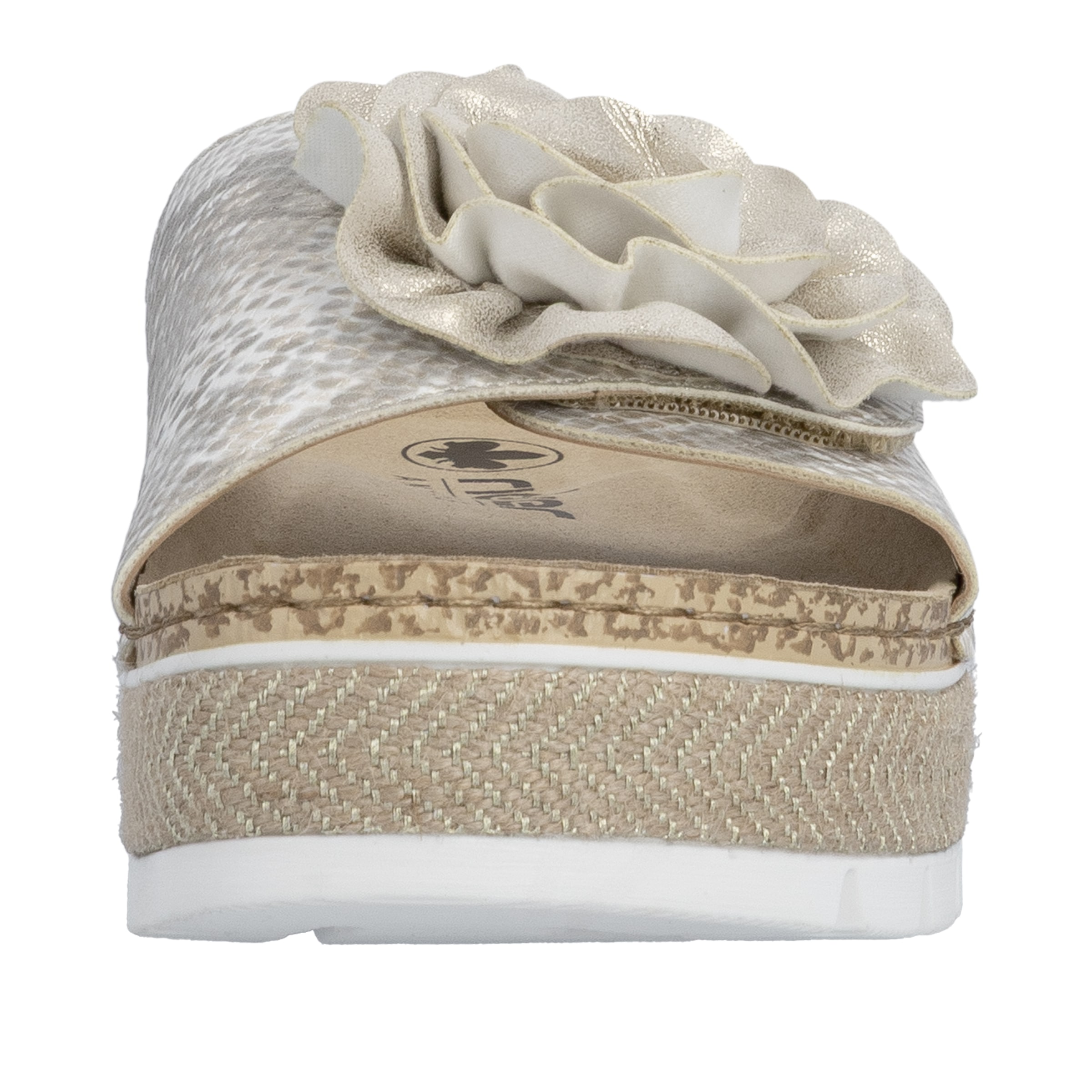 Rieker Pantolette  Sommerschuh, Schlappen mit modischem Plateau