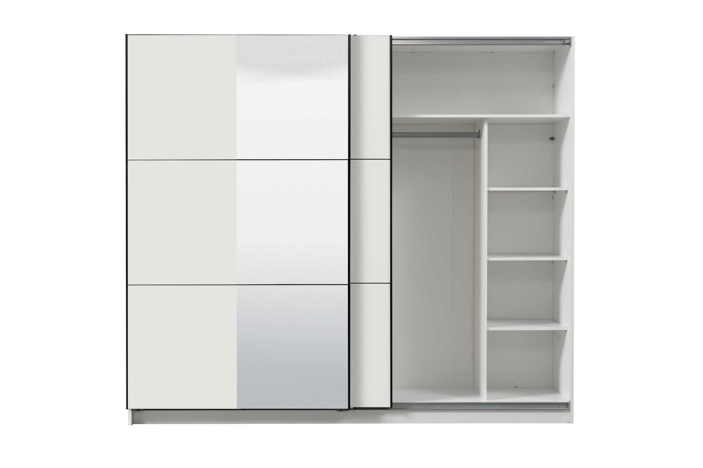 INOSIGN Schwebetürenschrank »Sierra Kleiderschrank mit Spiegel Wäscheschrank Garderobe«, Topseller INKLUSIVE Inneneinteilung, FSC-Zertifiziert