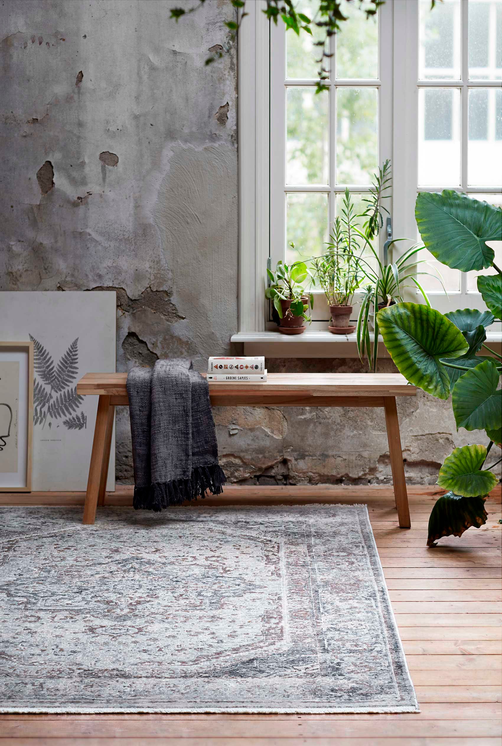 Wecon home Teppich »SoHo Touch«, rechteckig, 7 mm Höhe, Hoch-Tief-Struktur, Wohnzimmer