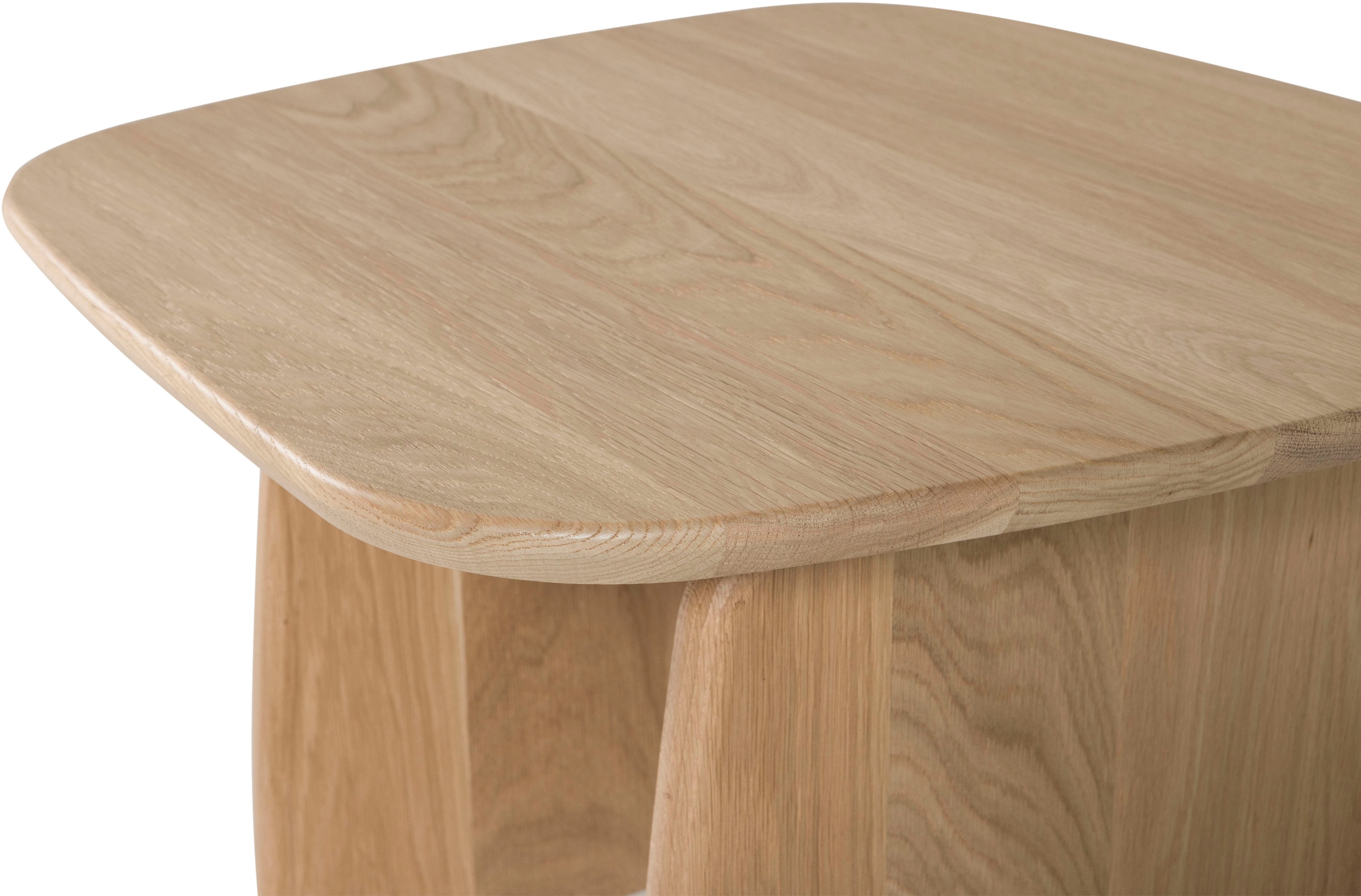 WOOOD Couchtisch »Tablo mit FSC®-Mix Eichenholz und organischer Form B60 x T60 x H40 cm« Transparente Schutzlackierung, Tragkraft 50 kg, kompakte Ausführung