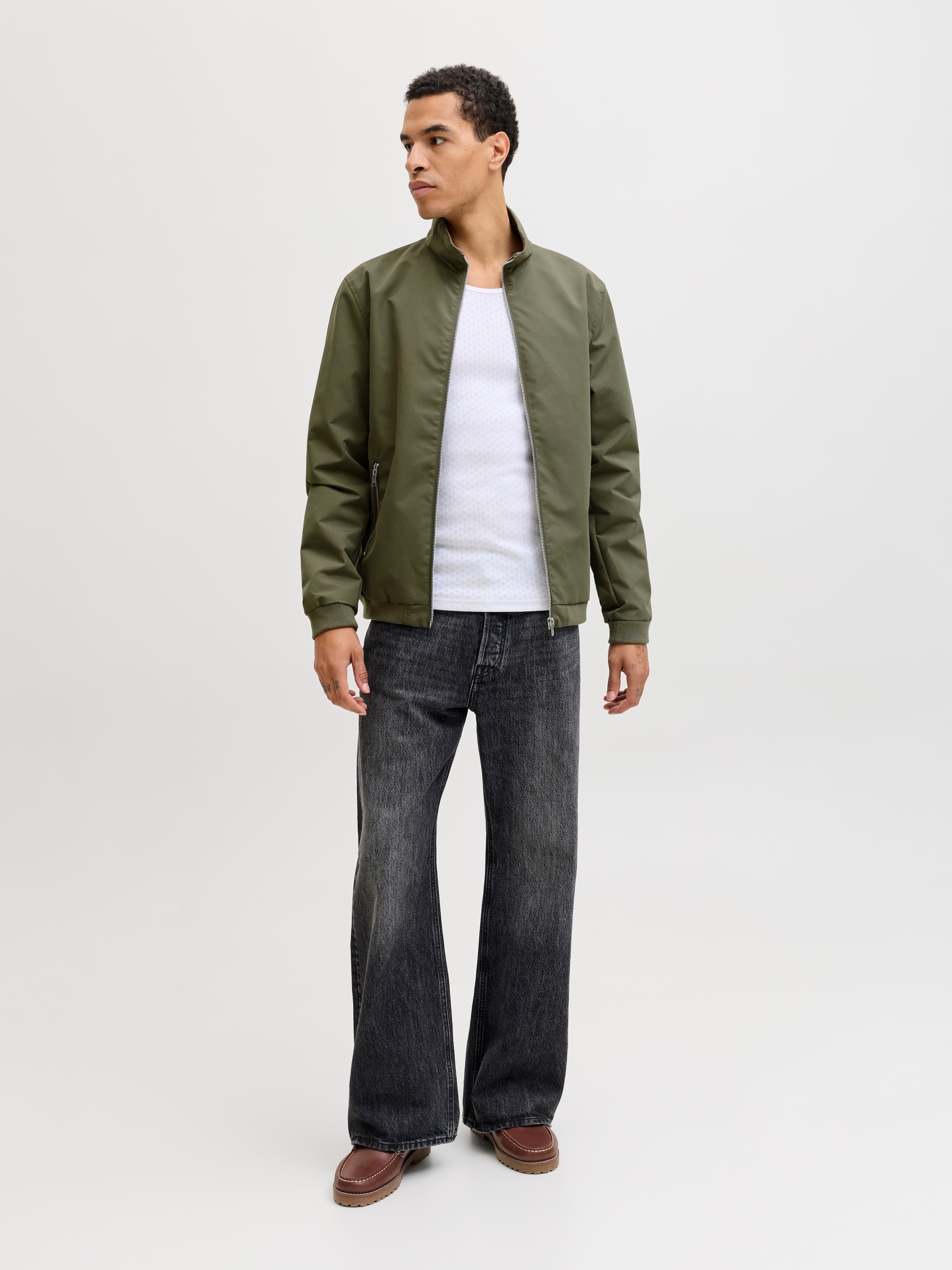 Jack & Jones Blouson »JJERUSH Stylisch, funktional, ideal für Herbst, pflegeleicht« ohne Kapuze mit stylischem Stehkragen
