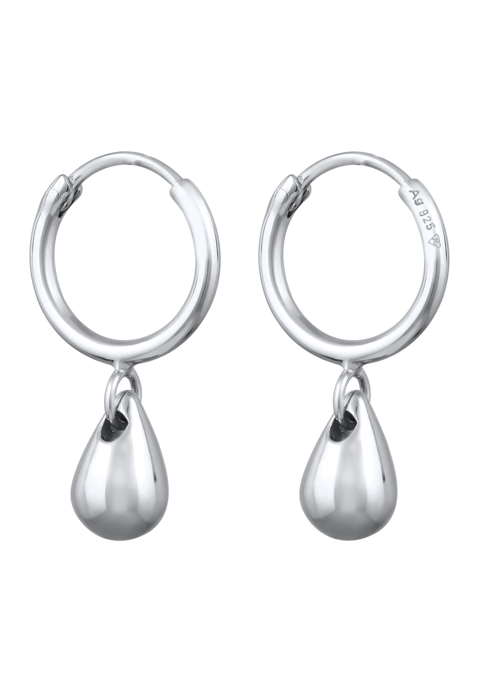 Elli Paar Creolen »Ohrringe Creole Tropfen Anhänger 925 Sterling Silber«