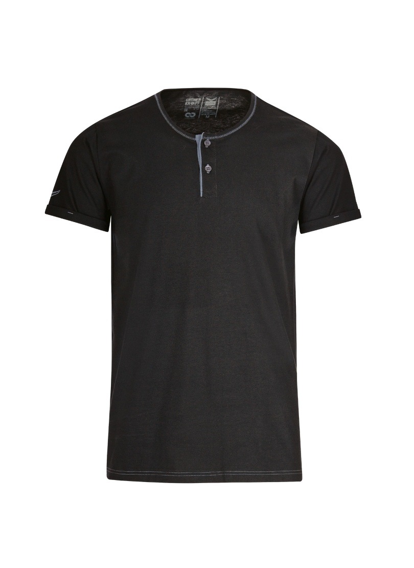 Trigema T-Shirt »TRIGEMA T-Shirt Knopfleiste aus Biobaumwolle«, (1 tlg.)