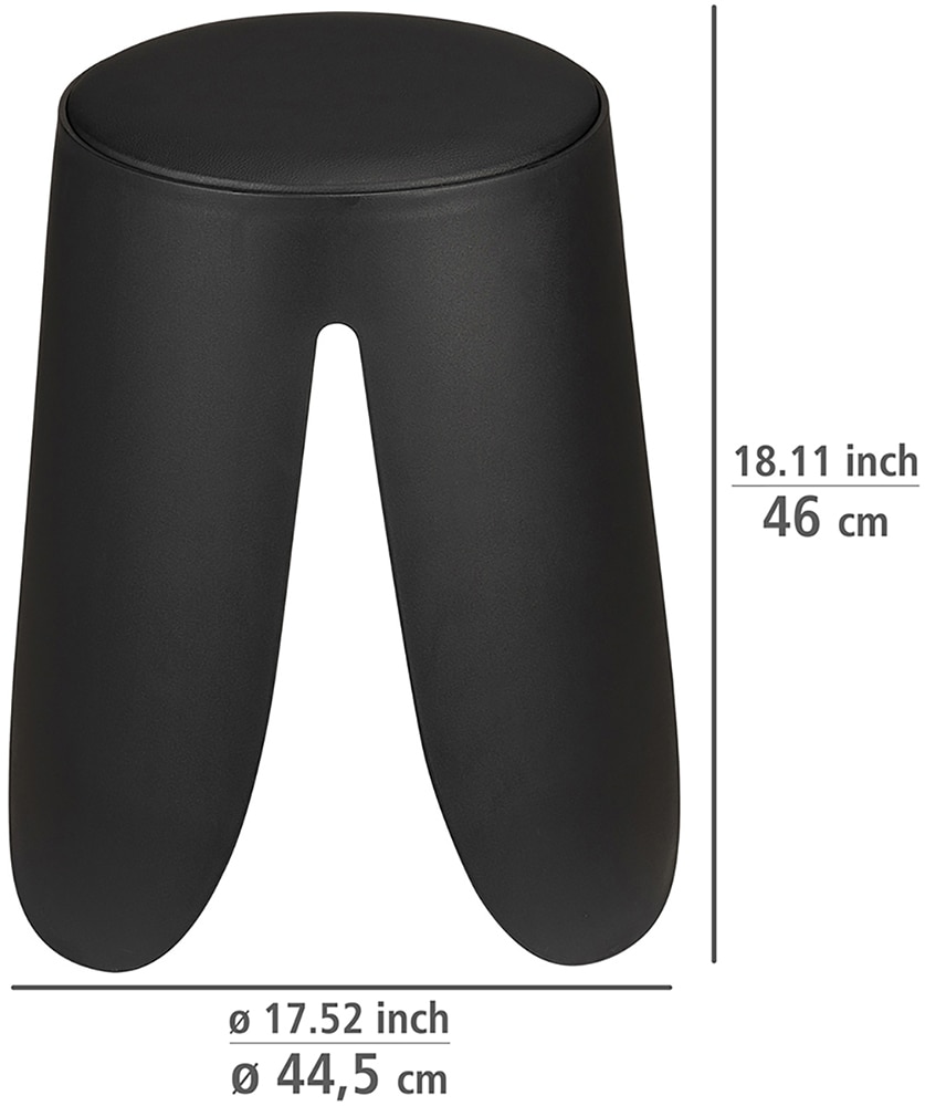 WENKO Dusch- und Badhocker »Modell Comiso«, belastbar bis 180 kg, Universalhocker, belastbar bis 180 kg, mit rutschsicheren Füßen