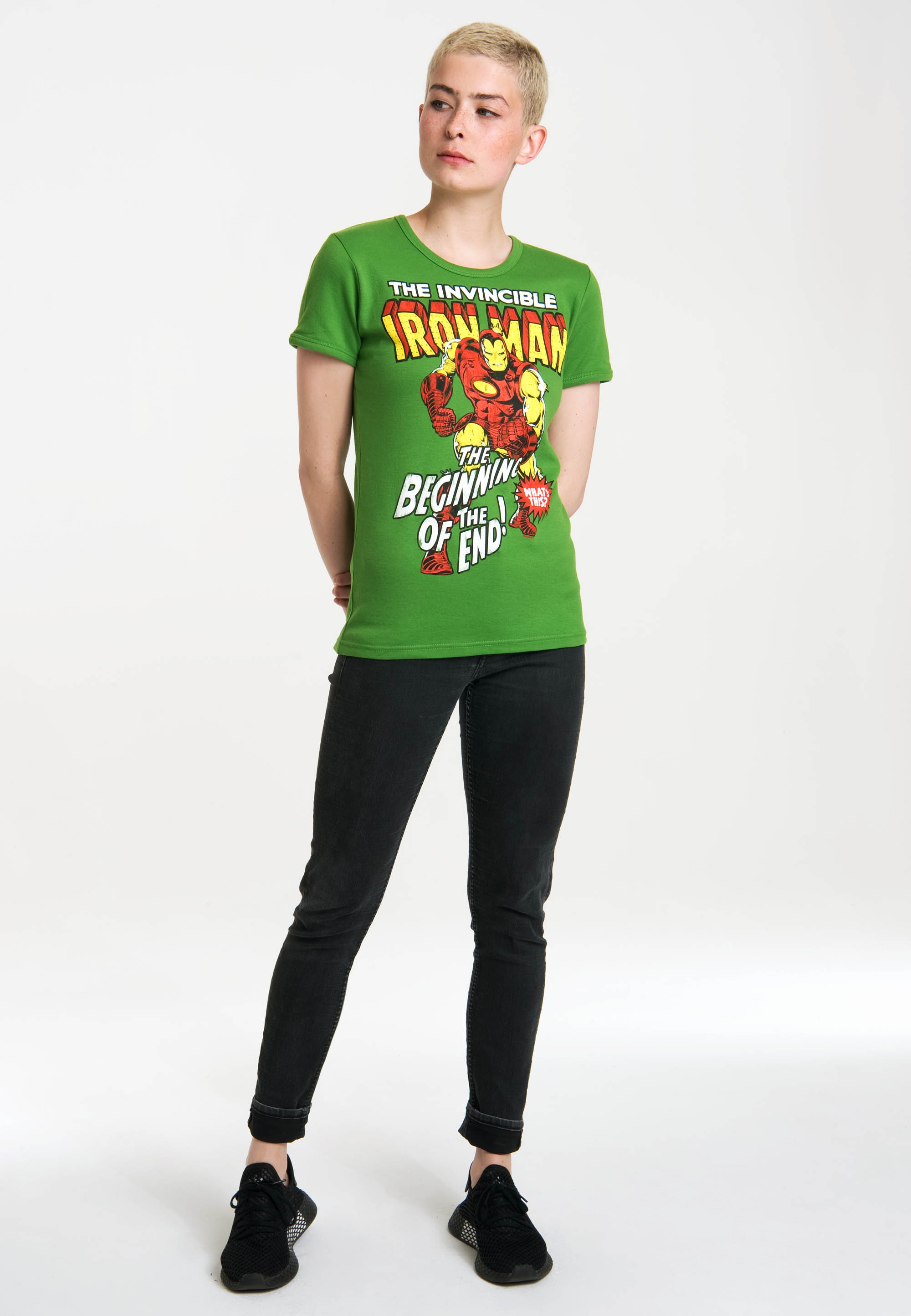 LOGOSHIRT T-Shirt »Iron Man«, mit lizenzierten Originaldesign