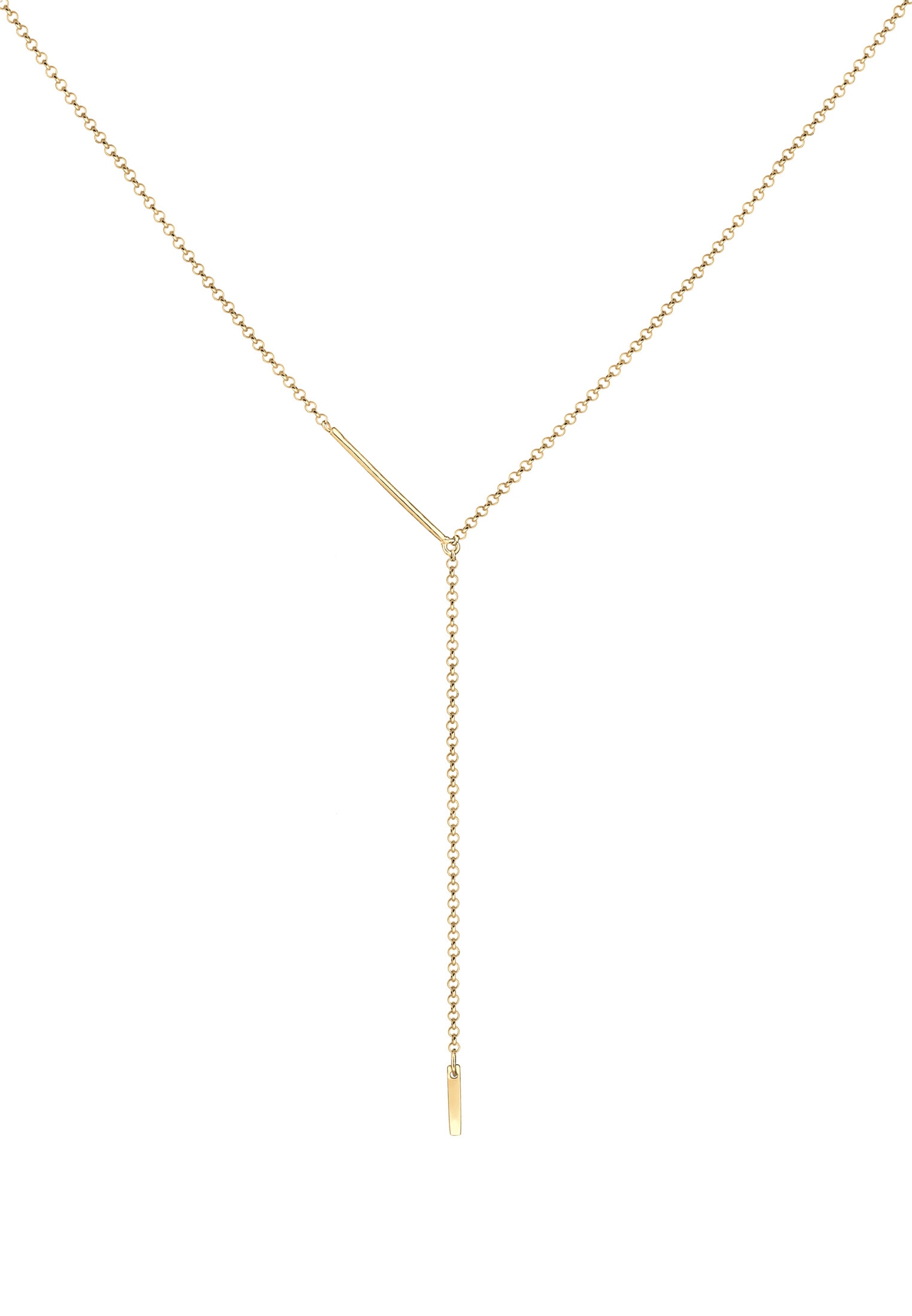 Elli Y-Kette »Halskette Erbskette Y-Kette Geo Design Rechteck 925 Silber«
