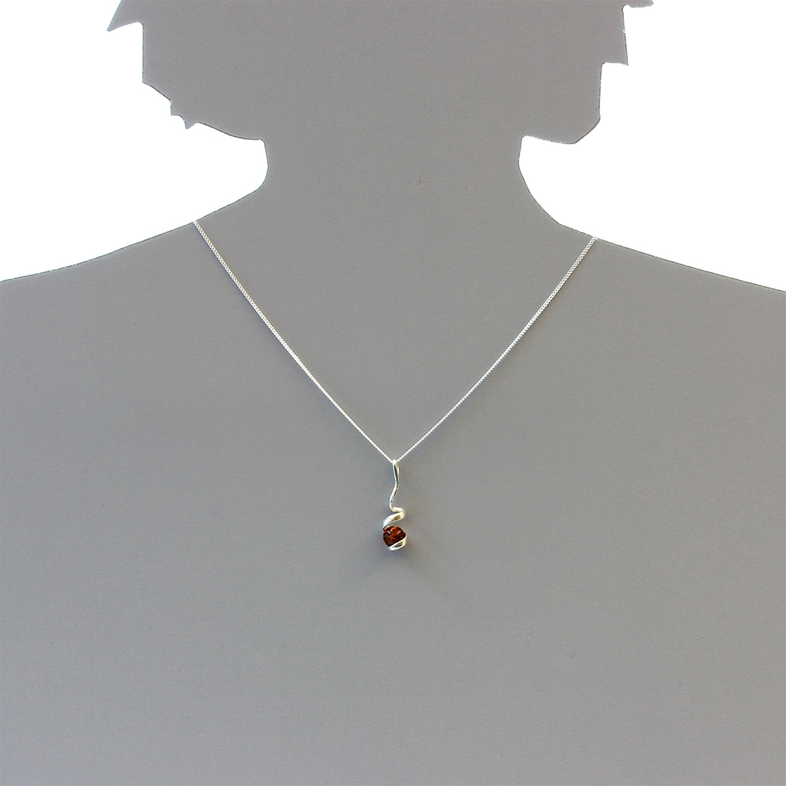OSTSEE-SCHMUCK Kettenanhänger »- Spirale - Silber 925/000 - Bernstein«