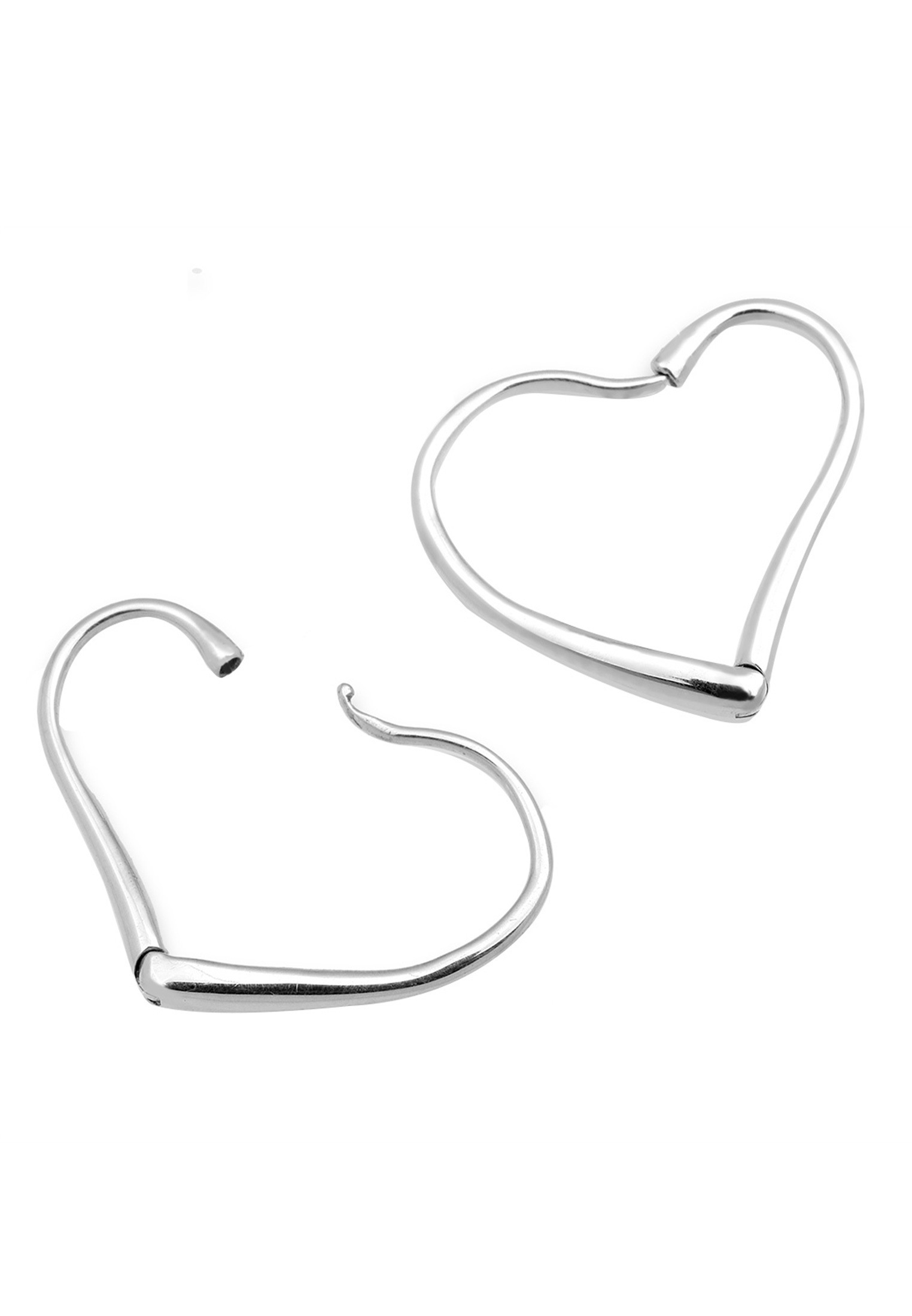 Elli Paar Creolen »Ohrringe Creolen Herz Liebe Geschenkidee 925 Silber«