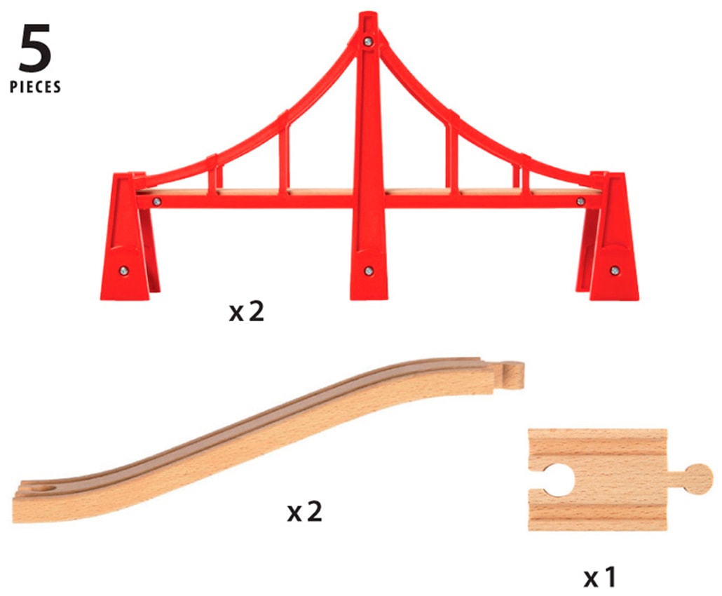 BRIO® Spielzeugeisenbahn-Brücke »BRIO® WORLD, Hängebrücke«