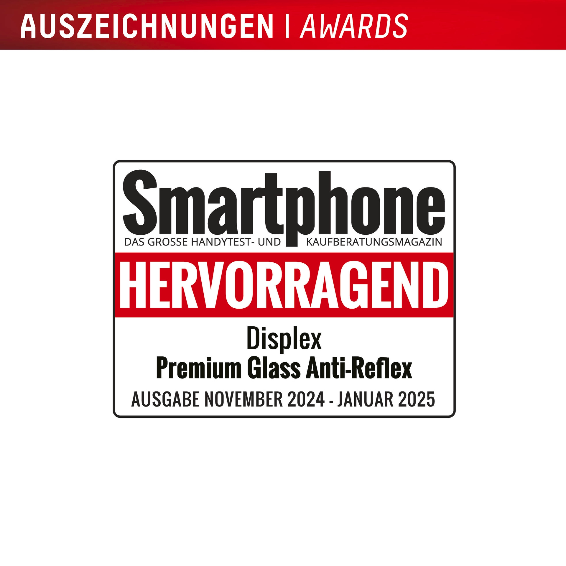 Displex Displayschutzglas »Premium Glass Anti-Reflex Screen Protection«, für Samsung Galaxy S25 Ultra, Displayschutzfolie, Schutzfolie, Bildschirmschutz, kratz- & stoßfest