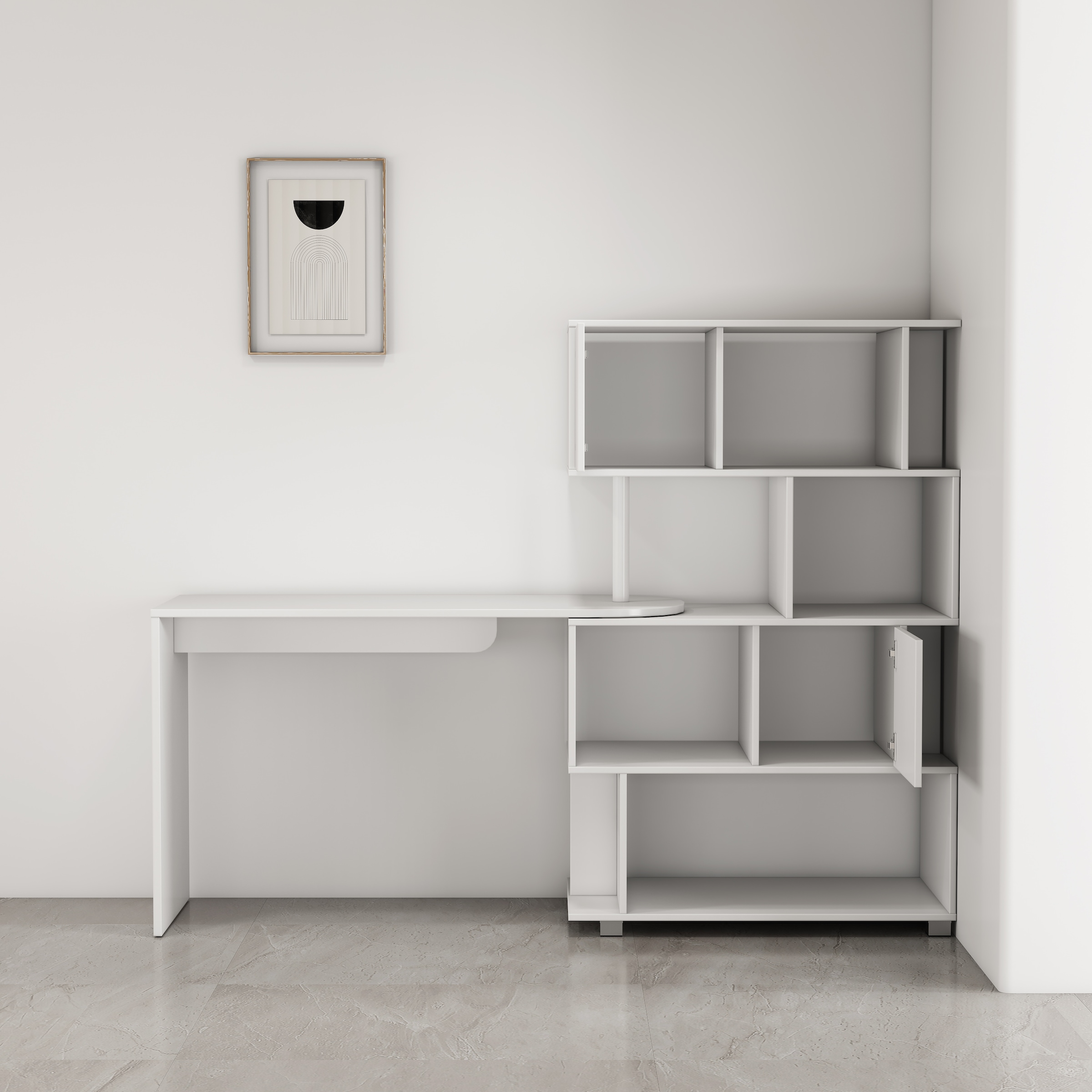 OTTO home Schreibtisch »Inovo« Set,  als Eckschreibtisch oder Schreibtisch nutzbar, viel Stauraum