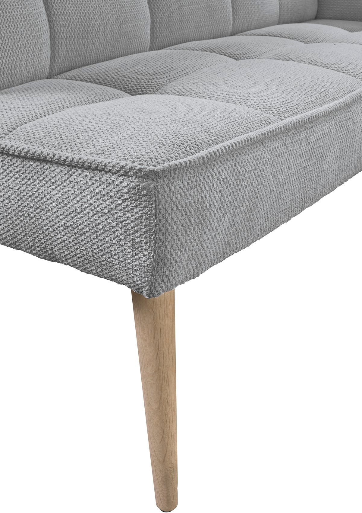 exxpo - sofa fashion Eckbank »Latte« moderne Sitz- und Rückensteppung, bequem und elegant, hoher Holzfuß