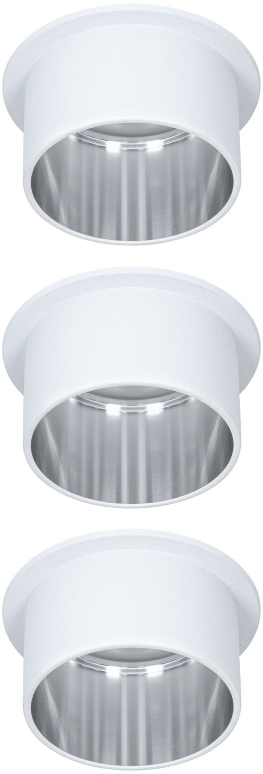 Paulmann LED Bad-Einbauleuchte »Gil«, 3er-Set, Schutzart IP44, dimmbar, Ø 6,8 cm, inkl. LED Leuchtmittel