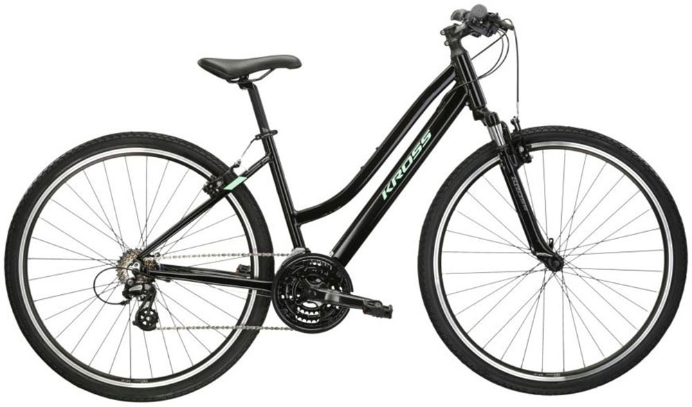 Kross Crossrad »KROSS Crossbike Evado 2.0 28" schwarz 21 Gänge« 21 Gang Shimano Tourney Schaltwerk Kettenschaltung in schwarz, Größe 28 Zoll (71,12...