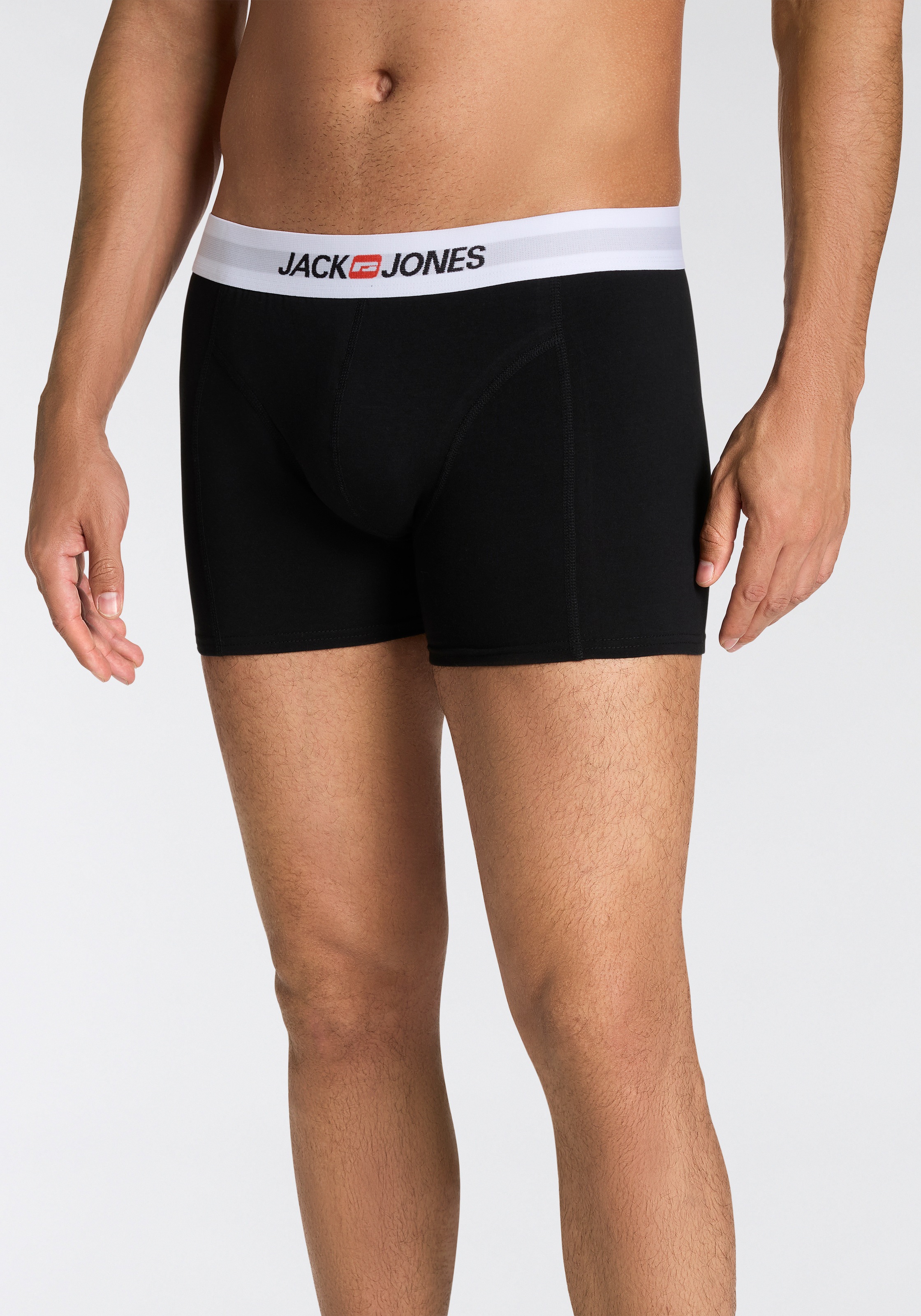 Jack & Jones Trunk »JACOLD – Boxershorts mit farbigem Bund im 6er-Pack«, (Packung, 6 St.), Druck, modisch, regular fit, Jersey