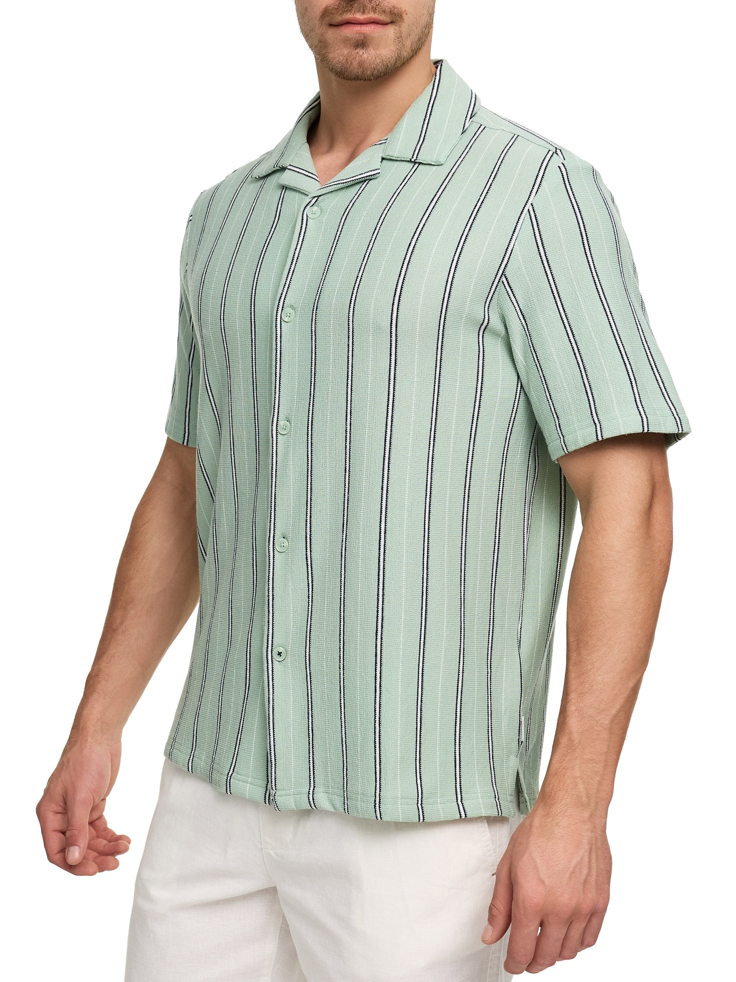 Indicode Kurzarmhemd »INShitake«