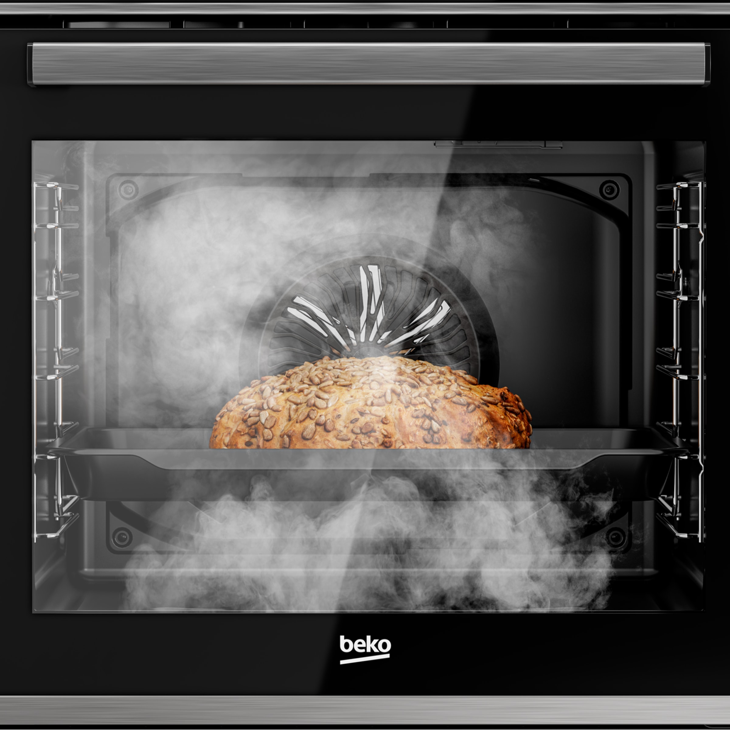 BEKO Einbaubackofen »BBIM17300X« mit 1-fach-Teleskopauszug mit Hydrolyse AirFry – Knusprige Gerichte einfach direkt im Backofen