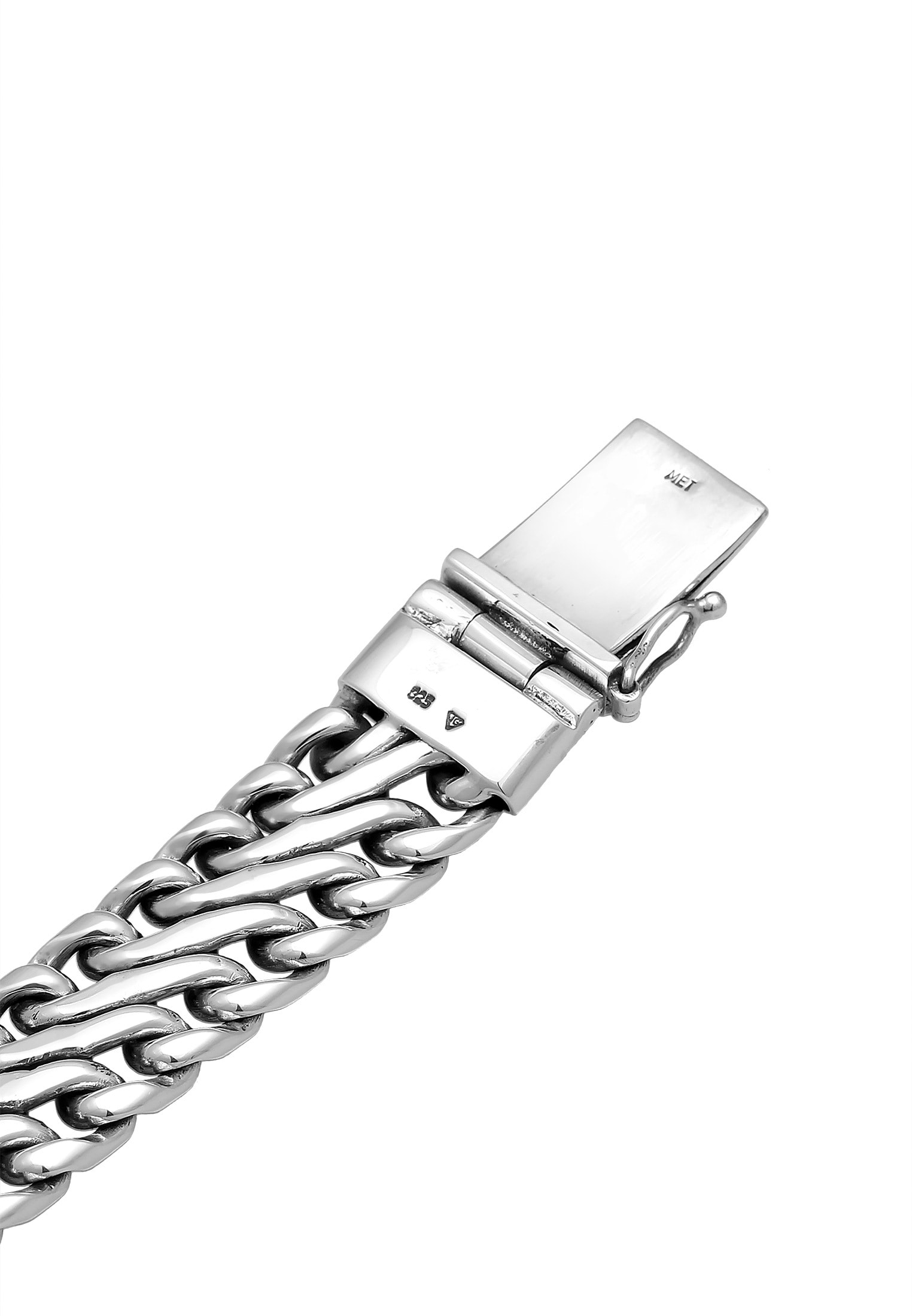 Kuzzoi Armkette »Armband Herren Panzer Glieder Trend Fein 925 Silber«
