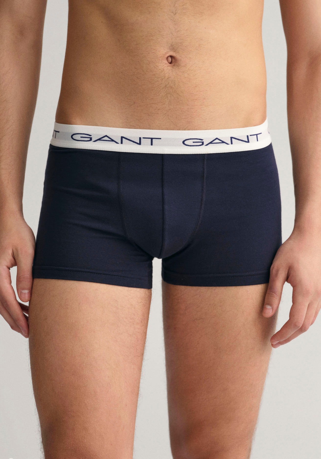 Gant Boxershorts, (Packung, 3 St., 3), mit elastischem Logobund