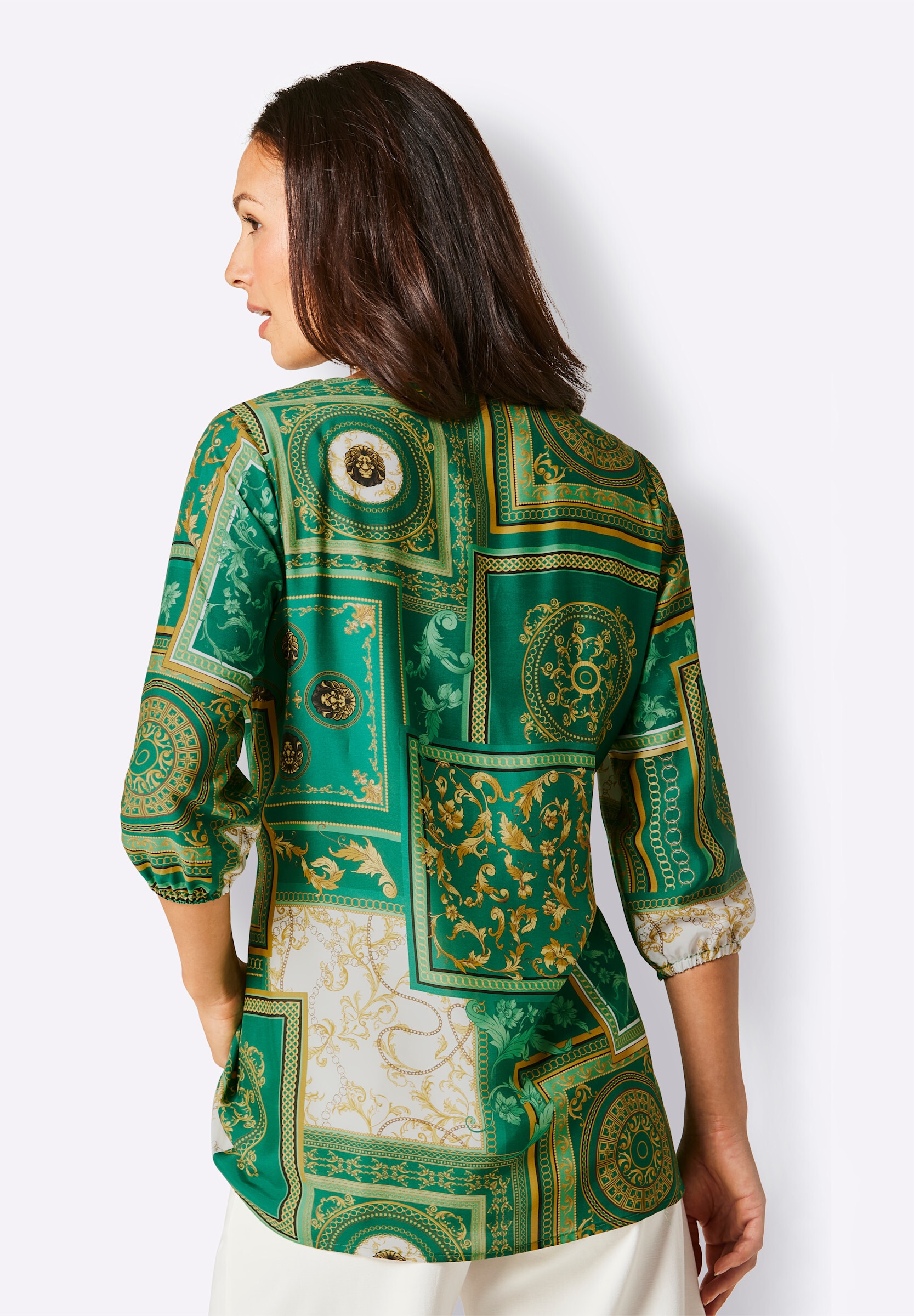 creation L Klassische Bluse »Viskose-Seiden-Tunika Tunika in hochwertigem Seidenmix«