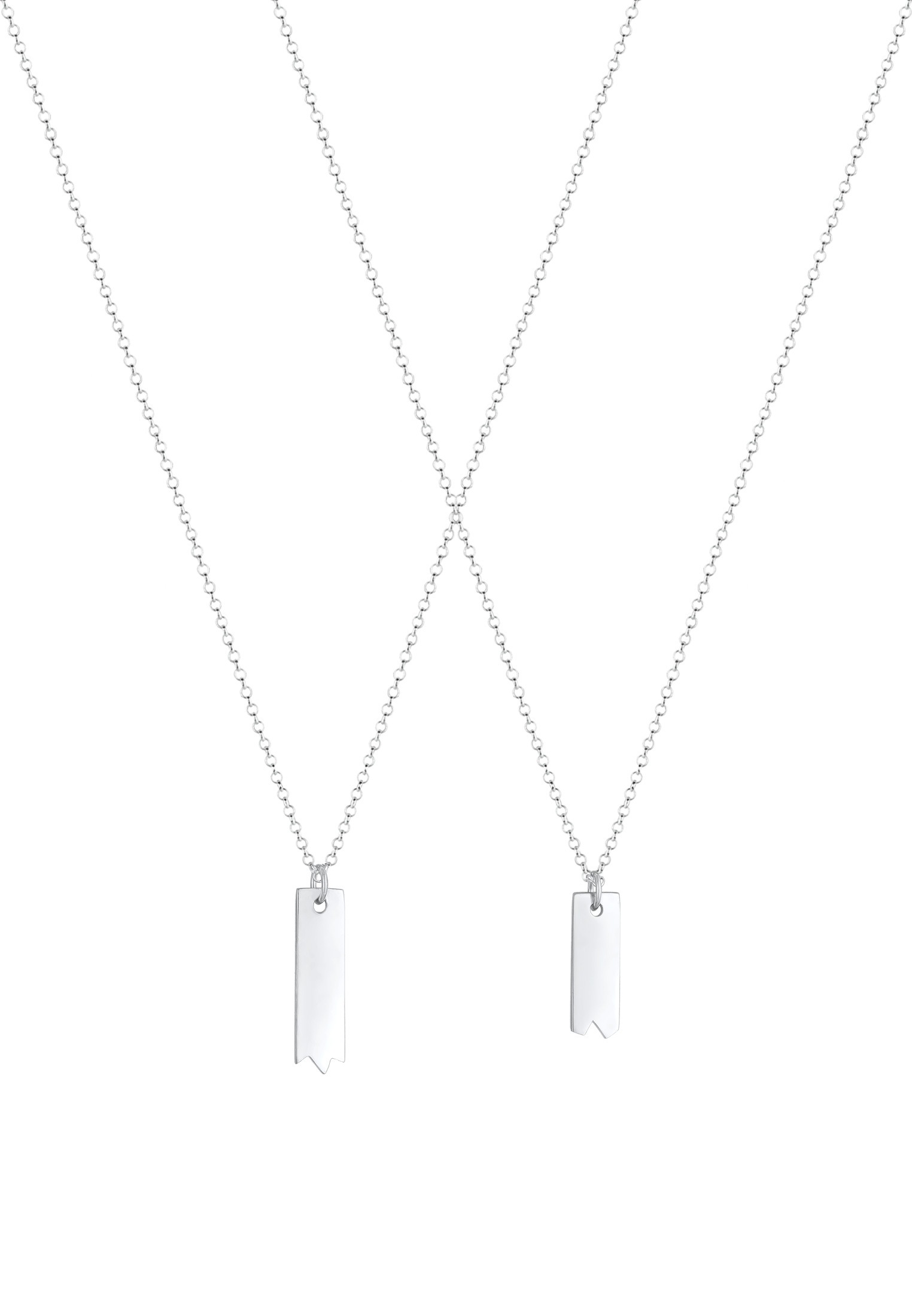Elli Ketten-Set »Halskette Barren Partner Freundschaft Set (2 tlg) 925 Silber«