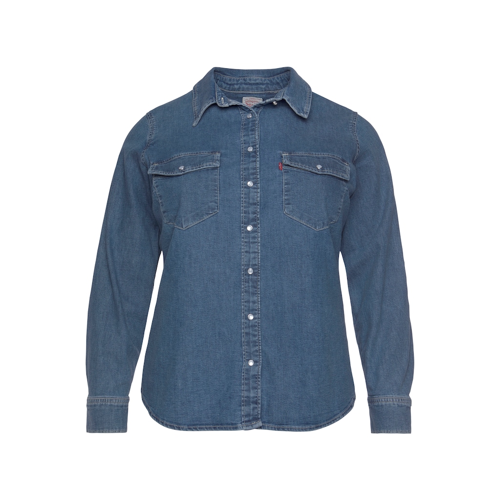 Levi's® Plus Jeansbluse »ESSENTIAL WESTERN«, mit zwei Brusttaschen und Druckknöpfen