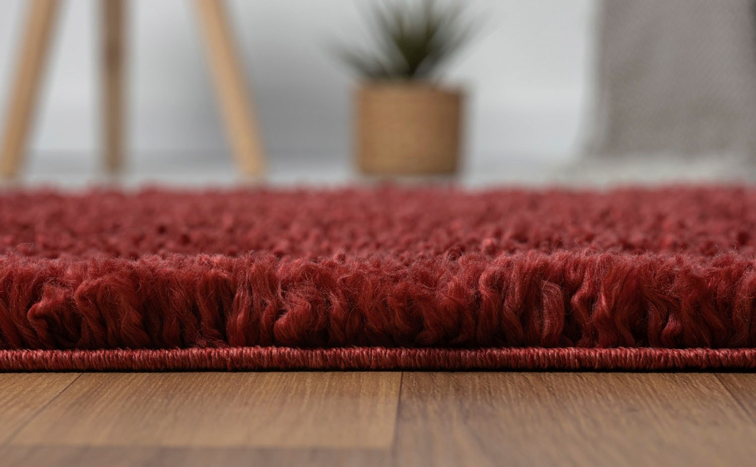 Myflair Möbel & Accessoires Hochflor-Bettumrandung »My Shaggy«, (3 tlg.), Shaggy, Uni-Farben, leicht glänzend, extra flauschig, Läufer-Set