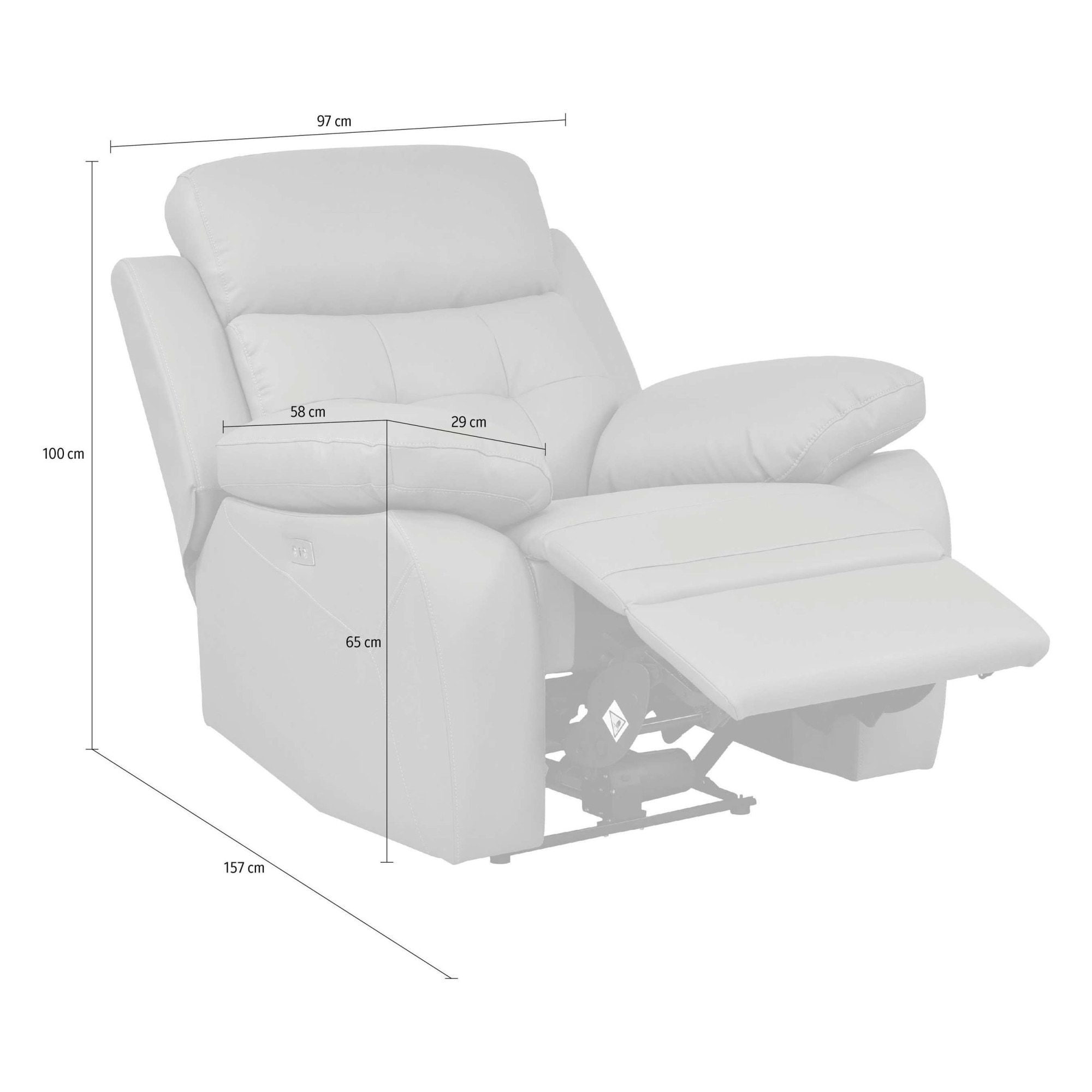 OTTO home Relaxsessel »Lannilis mit Liegefunktion, Fernsehsessel« mit manueller und elektrischer Relaxfunktion, anthrazit