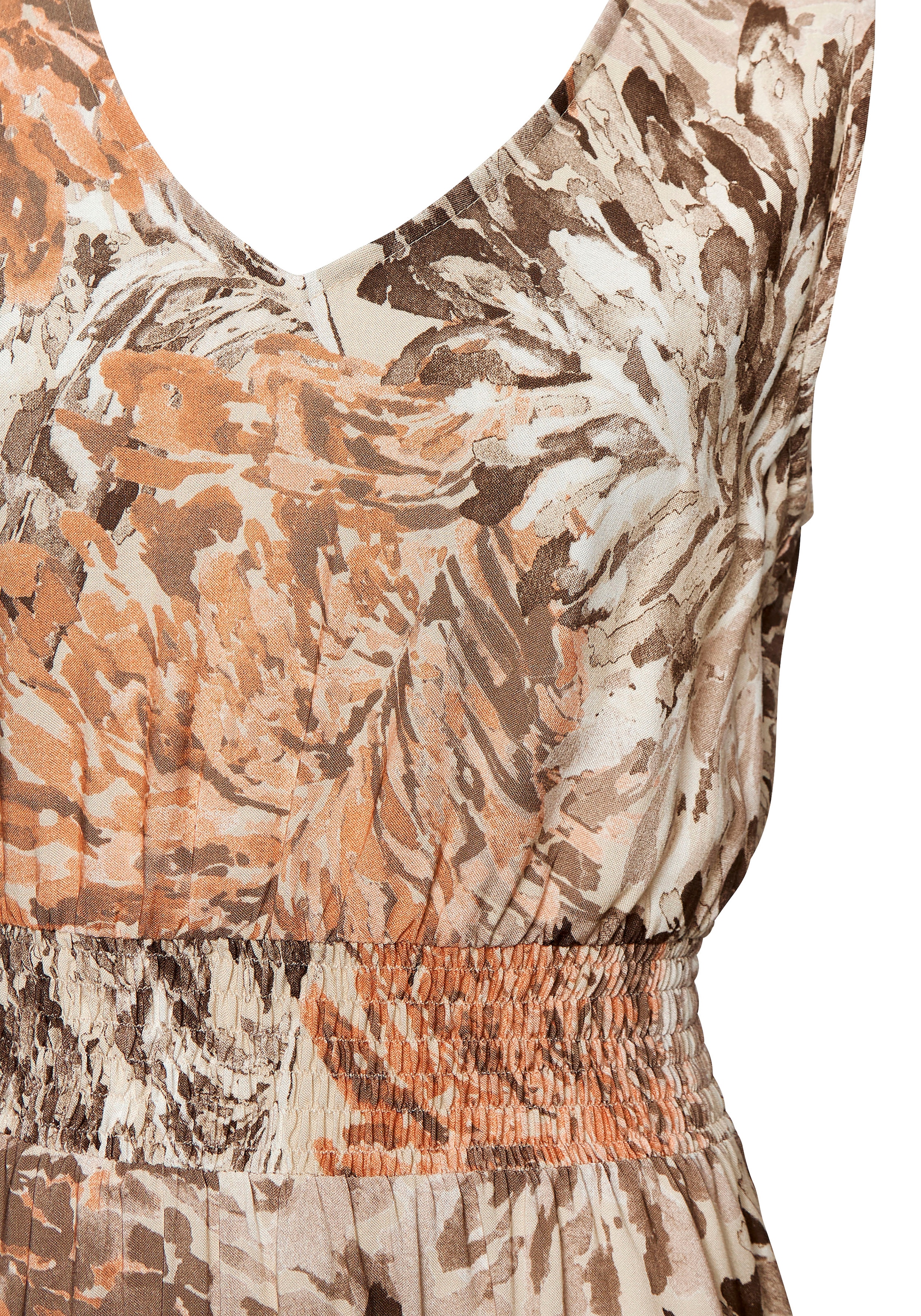 LASCANA Maxikleid, mit Blumendruck und V-Ausschnitt, luftiges Sommerkleid