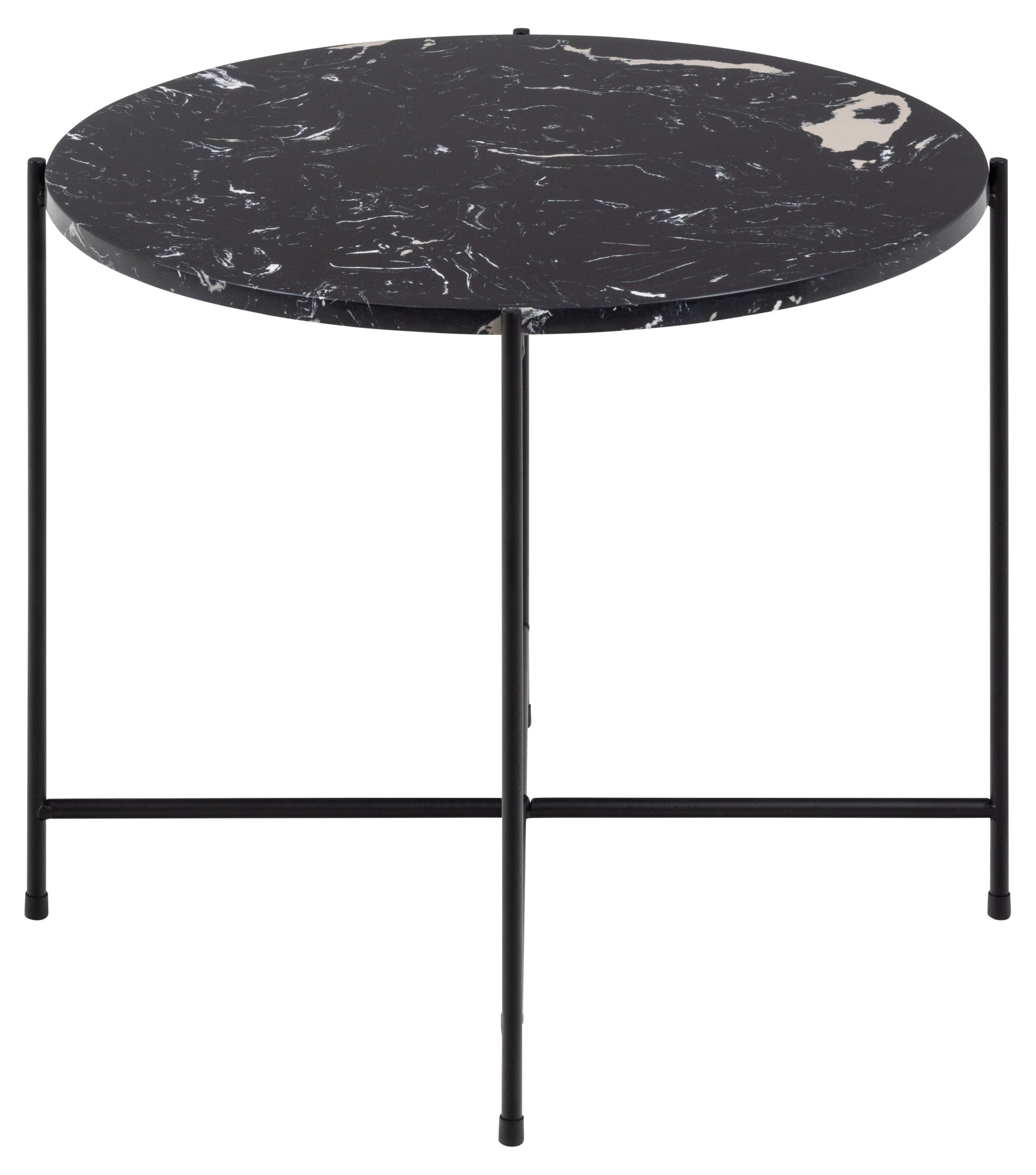 ACTONA GROUP Beistelltisch »Avila«, Ecktisch, rund, Tischplatte aus Marmorstein, T: 52 cm