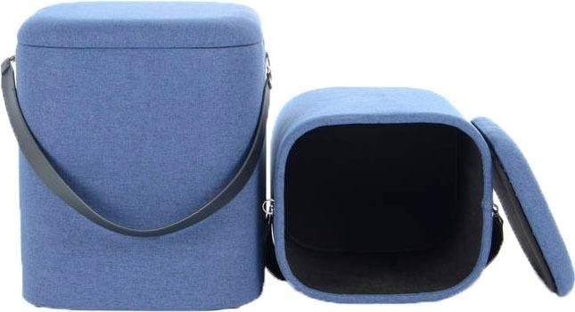 Kayoom Hocker »Arabella 225 2er-Set, abnehmbare Sitzfläche, Lagerfläche im Inneren«, (Set, 2 St.), stapelbar, gepolstert, mit Stauraum, abgerundete quadratische Form