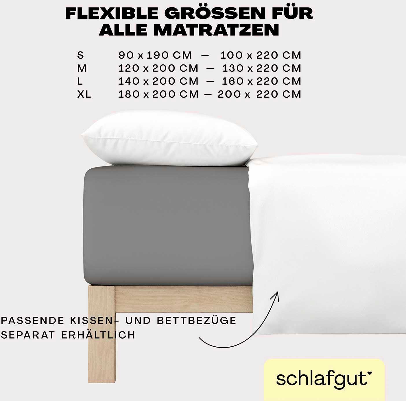 Schlafgut Spannbettlaken »EASY Jersey Elasthan Boxspring«, MADE IN GREEN by OEKO-TEX®