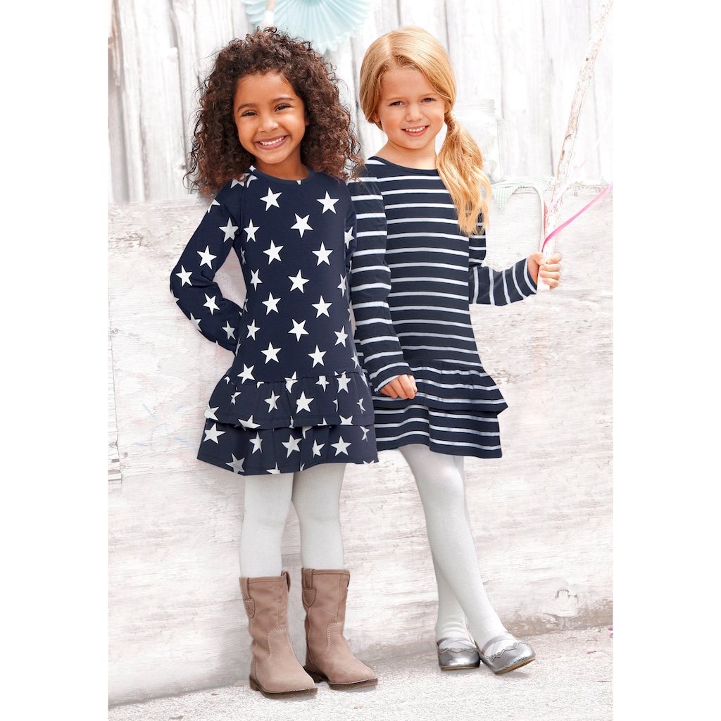 KIDSWORLD Jerseykleid », 2er Pack für kleine Mädchen«, (Packung, 2 tlg.)