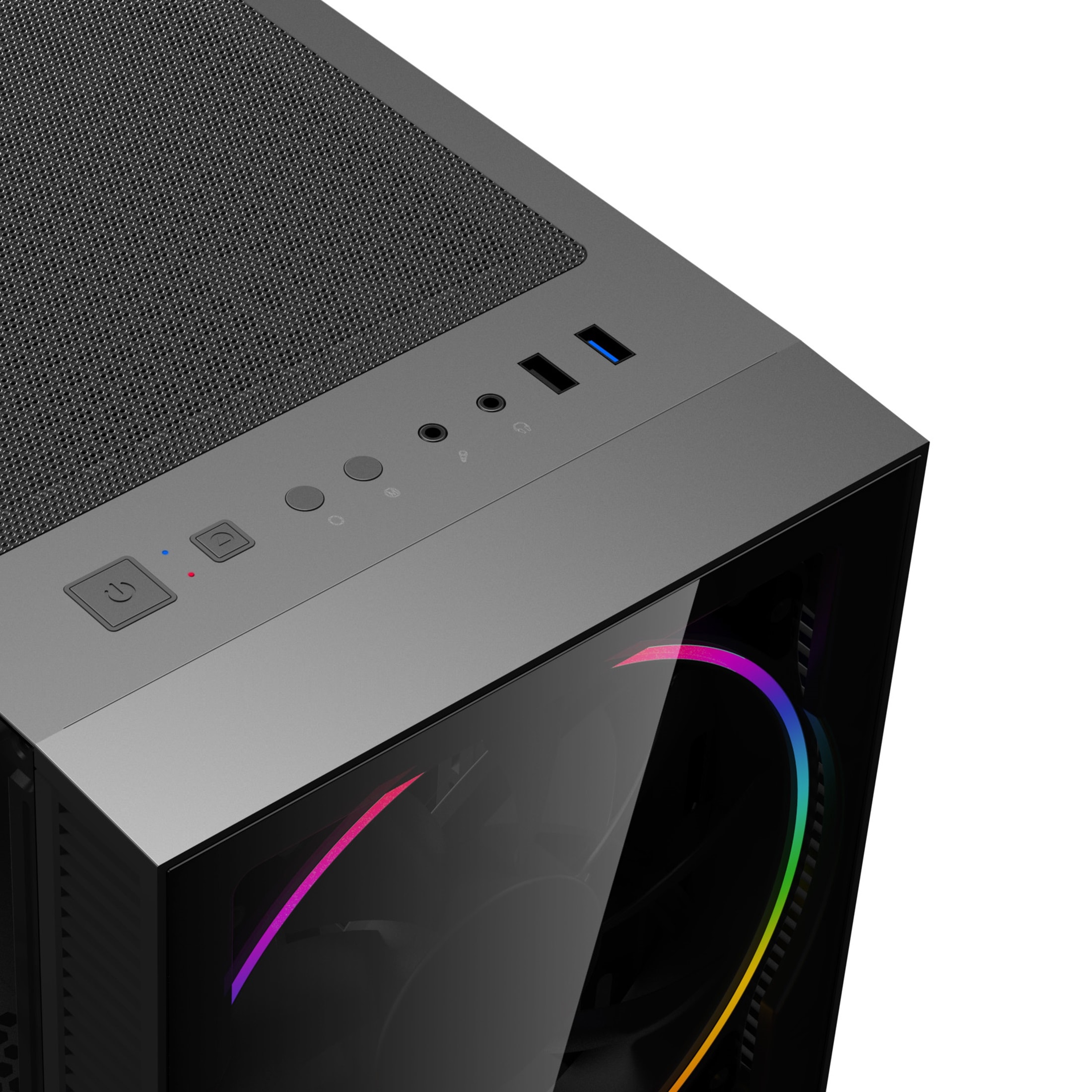 GAMEMAX Gaming-PC »Black Hole 7581 AMD Ryzen 5 7500F RTX 5060 32GB DDR5 1TB SSD« Windows 11, DDR5 RAM