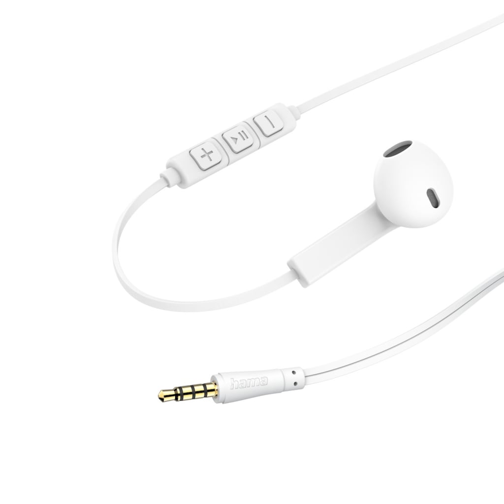 Hama In-Ear-Kopfhörer »Kopfhörer "Advance", Earbuds, Mikrofon, Flachbandkabel in Ear«