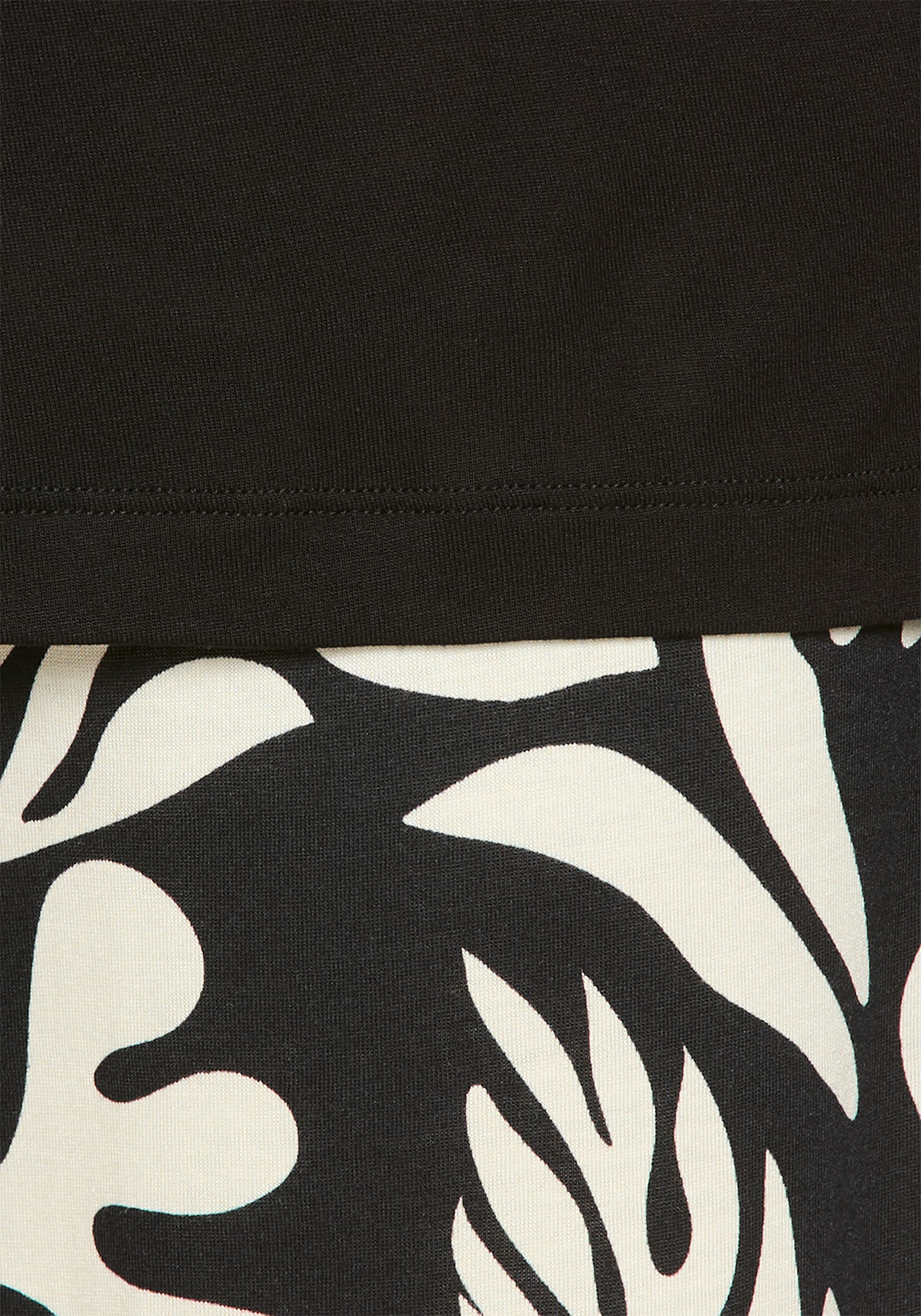 French Connection Pyjama 2 im zeitlosen Schwarz-Weiß-Look