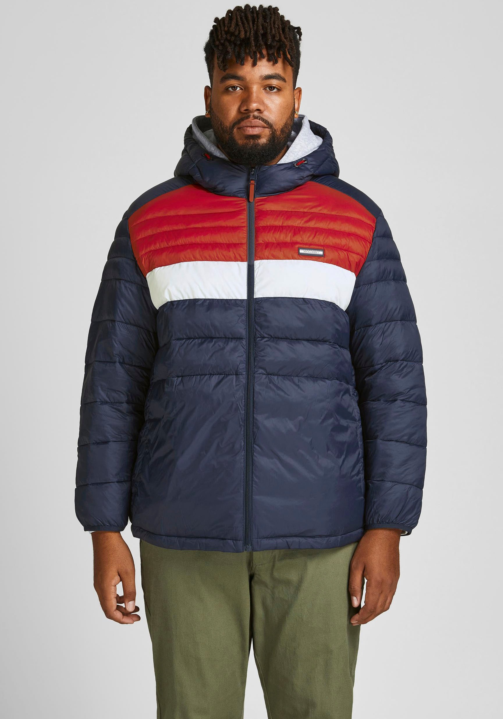 Jack & Jones PlusSize Steppjacke »ACE PUFFER HOOD«, Bis Größe 6XL