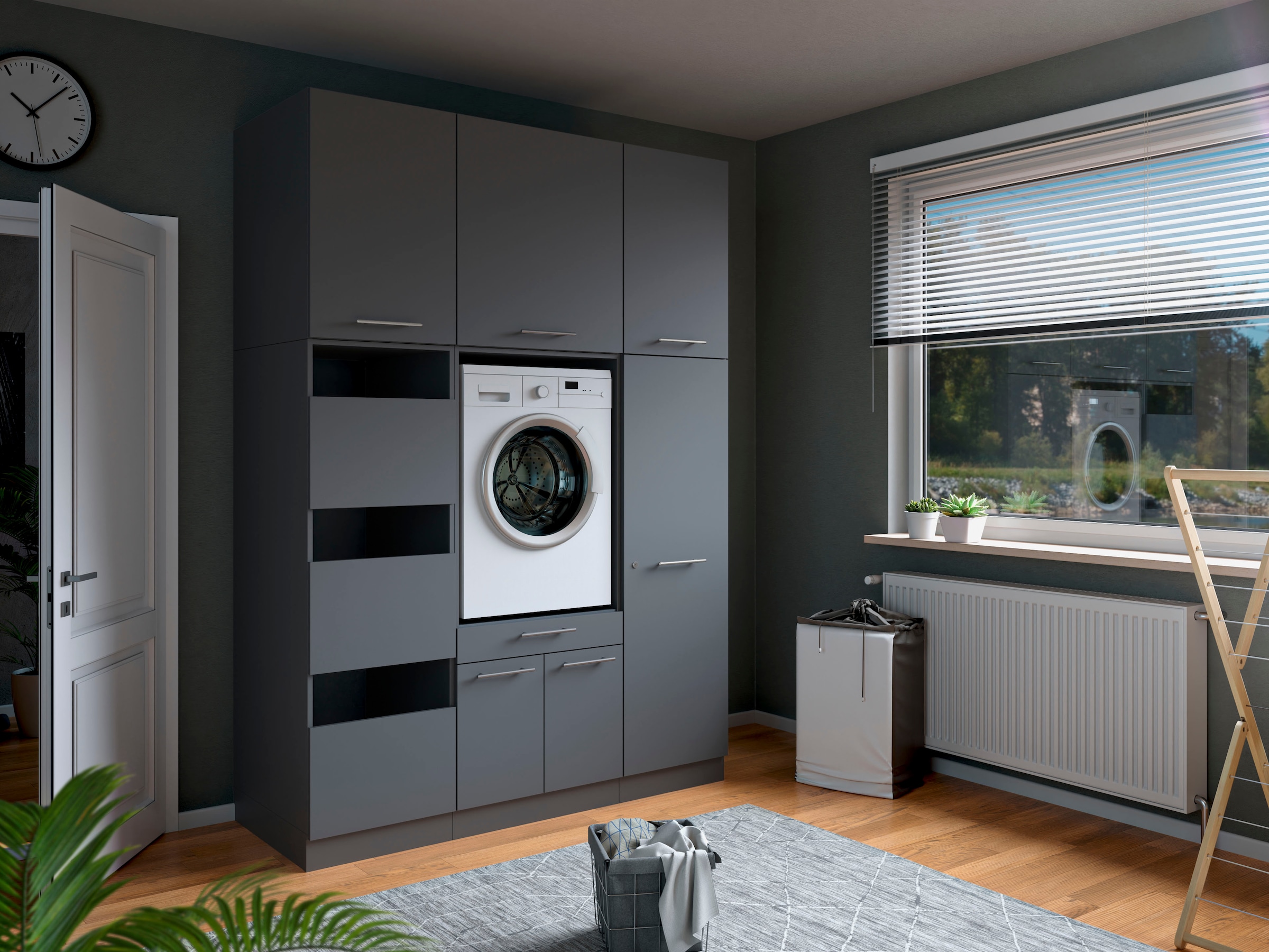 Laundreezy Mehrzweckschrank-Set »Laundreezy, 6-tlg. Mehrzweckschrank-Set B/H/T 168/238/68 cm« 6 Stk. tlg.