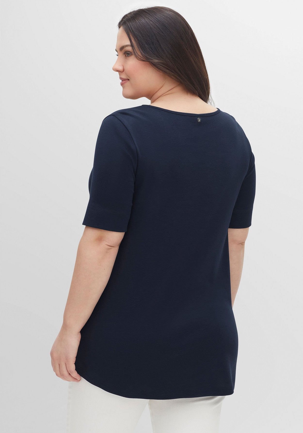 Sheego Longshirt »Longshirt mit abgerundetem Saum«