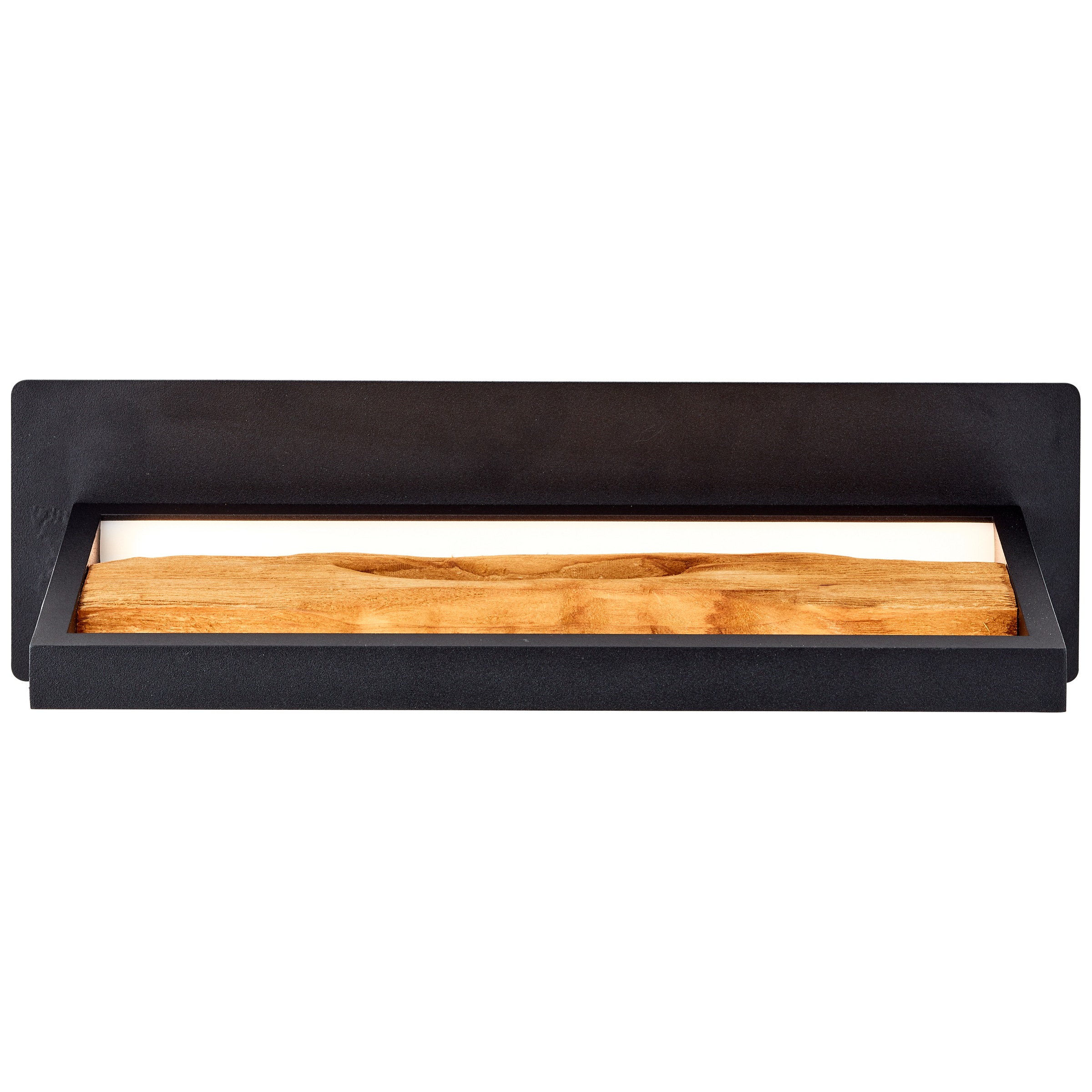 Brilliant LED Wandleuchte »Chaumont«, Breite 35 cm, 930 lm, Aluminium/Metall/Holz, schwarz/holz