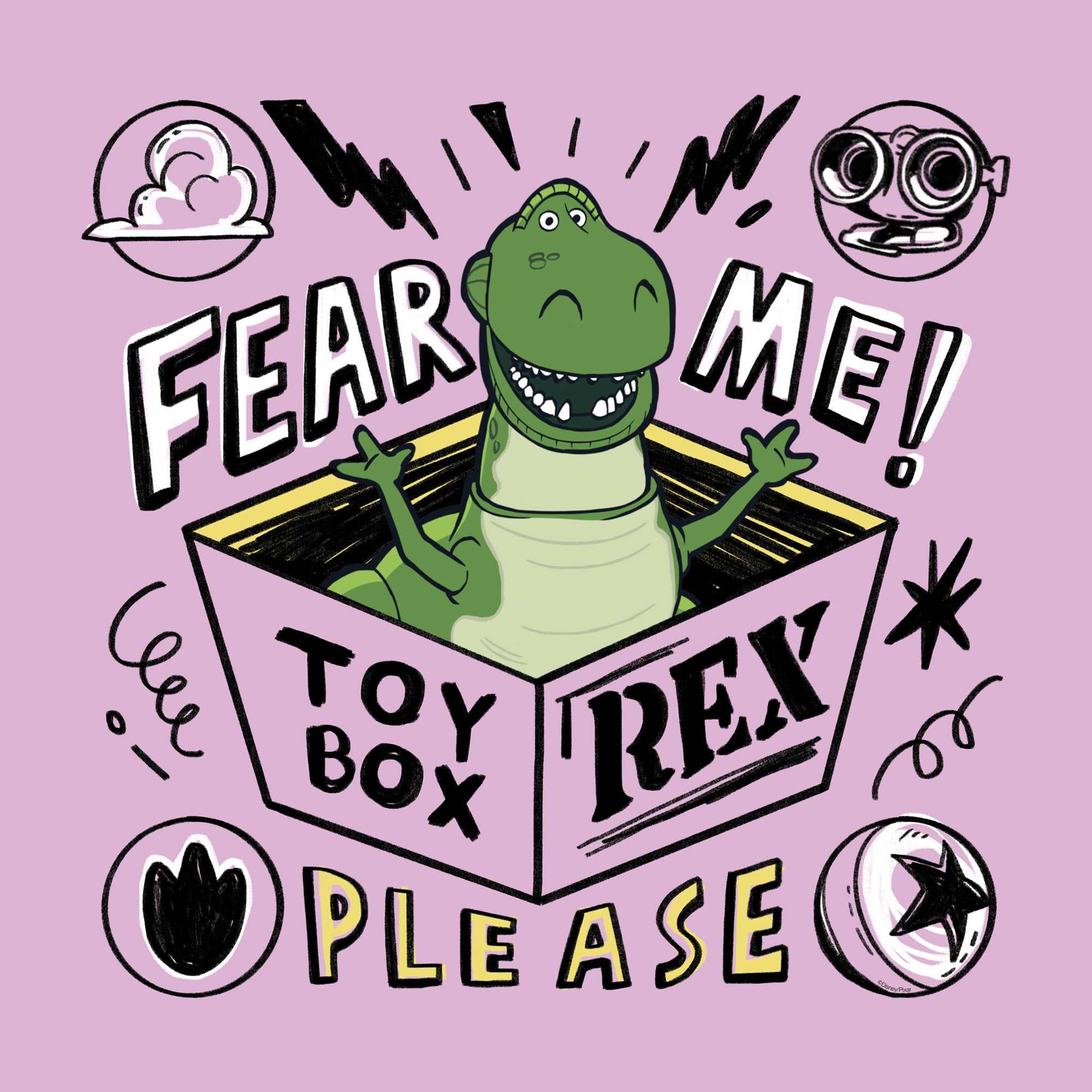 Komar Leinwandbild »Disney and Pixar Toy Story Fear Me Please«, Disney, (Set, 1 St.), 40 x 40 cm (Breite x Höhe) - Kinderzimmer, Dekoration